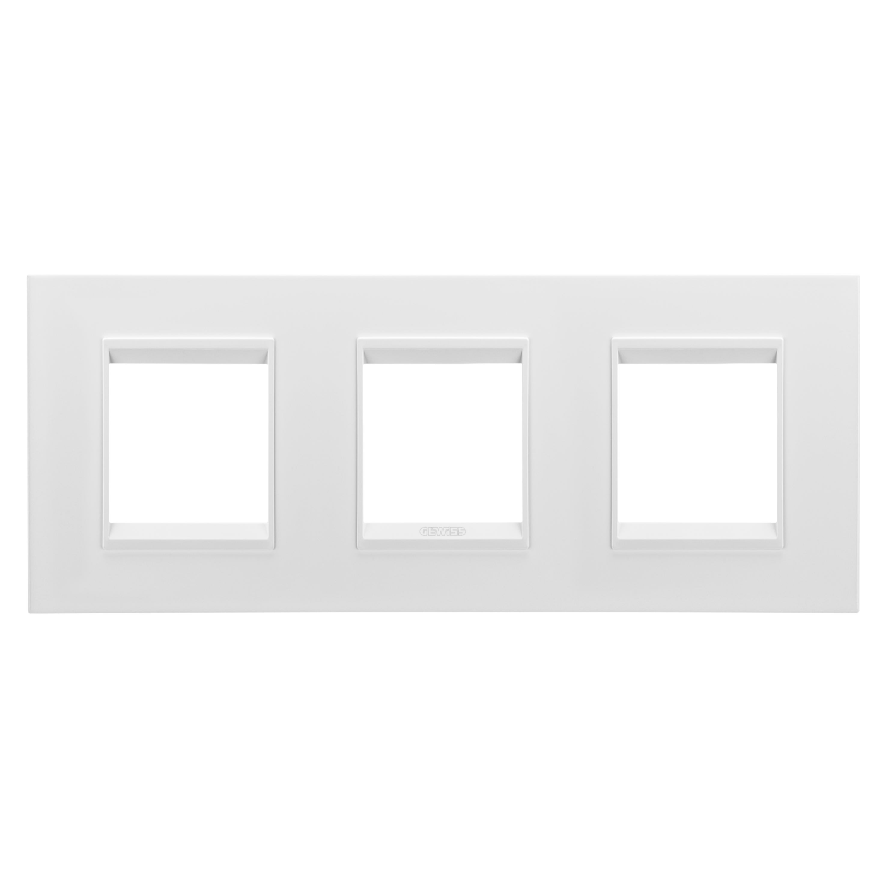 Gewiss - PLAQUE APPAREILLAGE LUX 2+2+2P H MÉTAL BLANC SATIN - GW16226XW