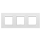 Gewiss - PLAQUE APPAREILLAGE LUX 2+2+2P H MÉTAL BLANC SATIN - GW16226XW