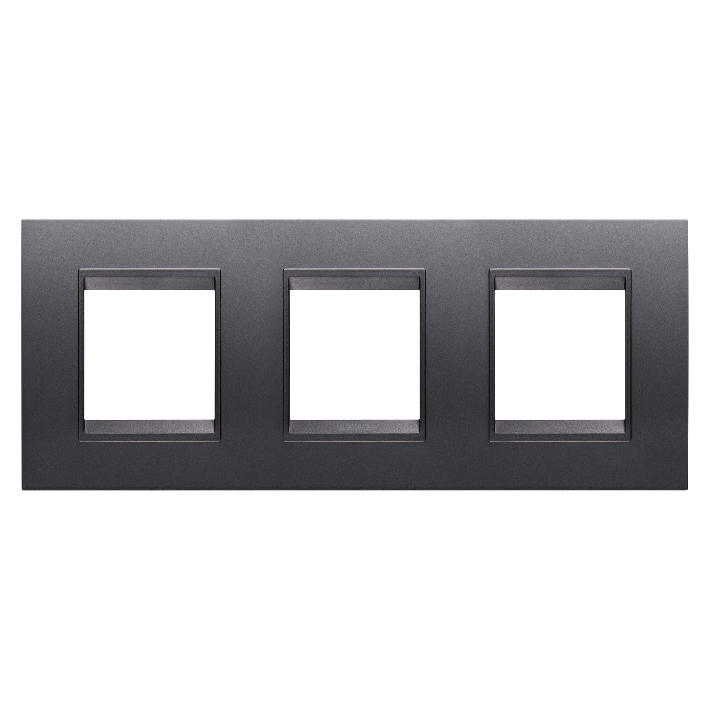 Gewiss - PLAQUE APPAREILLAGE LUX 2+2+2P H ARDOISE ABSOLUE - GW16226YA