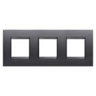 Gewiss - PLAQUE APPAREILLAGE LUX 2+2+2P H ARDOISE ABSOLUE - GW16226YA