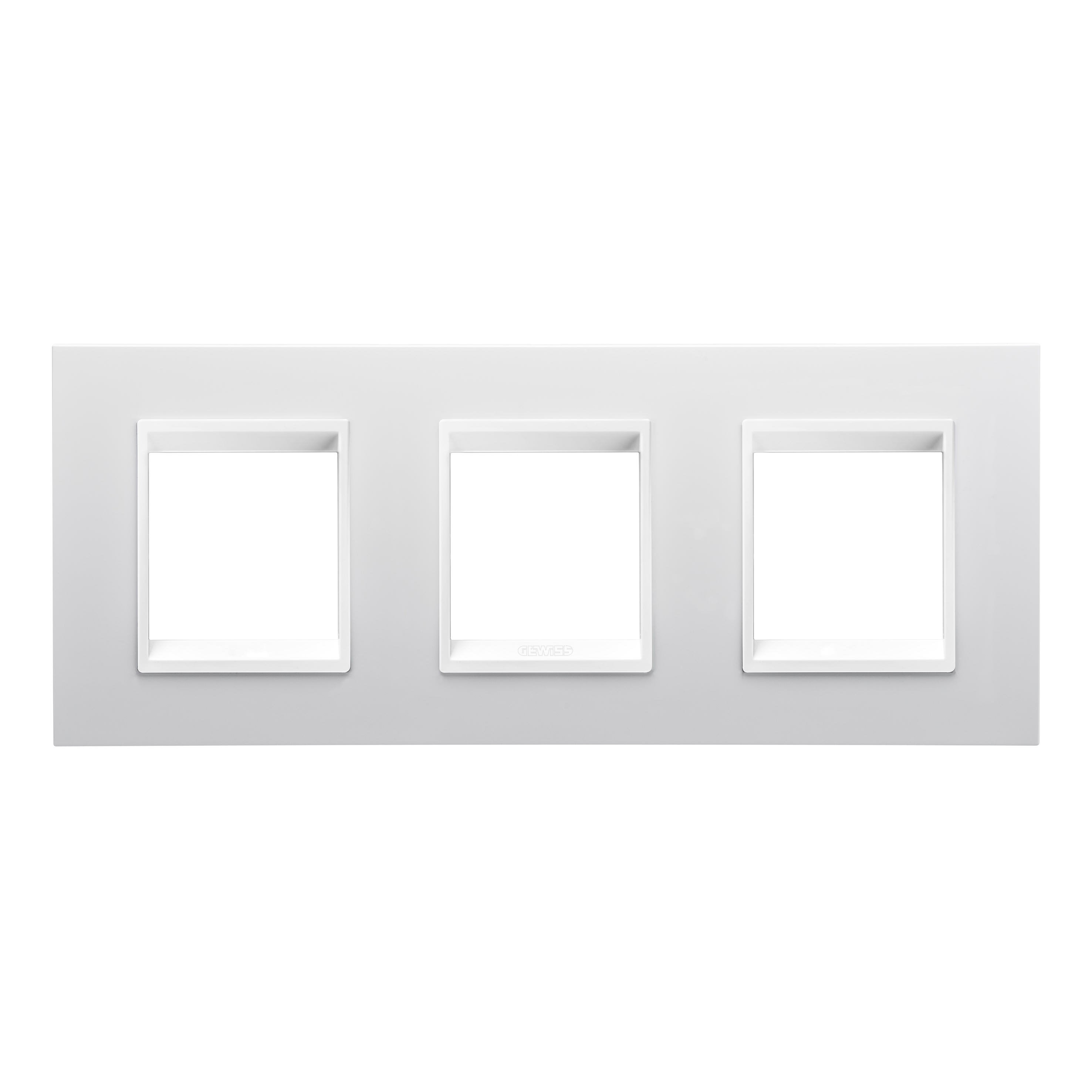 Gewiss - PLAQUE LUX INT. 2+2+2P H.MONOCHROME BL.