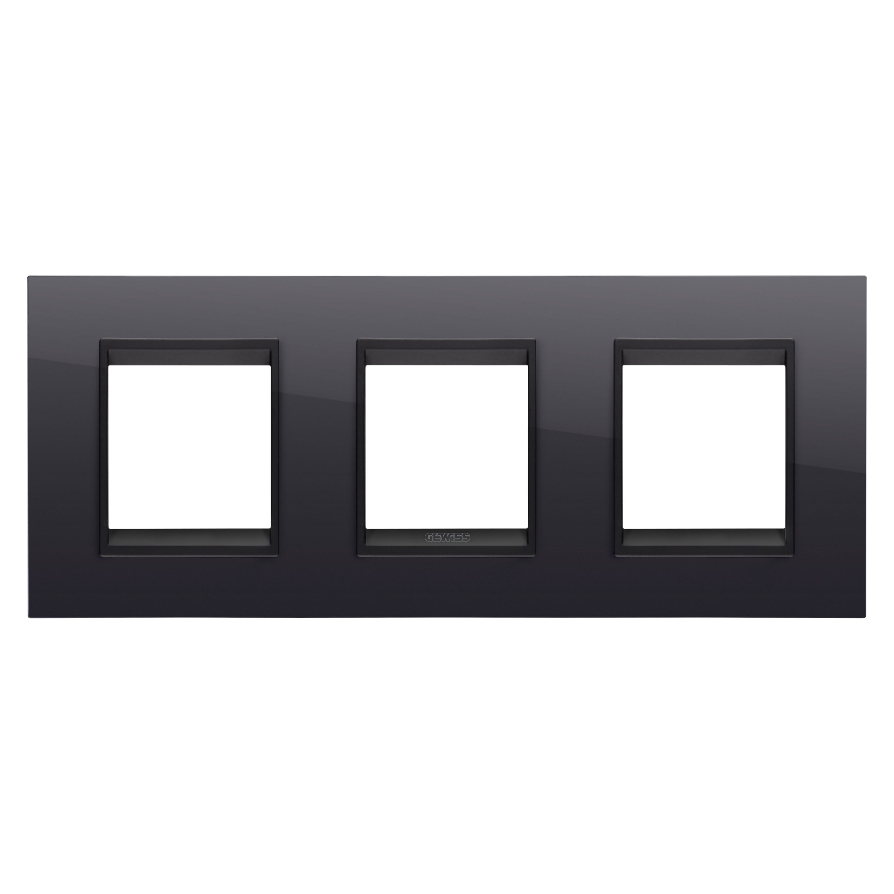 Gewiss - PLAQUE LUX 2+2+2P H NOIR TONER LAVY