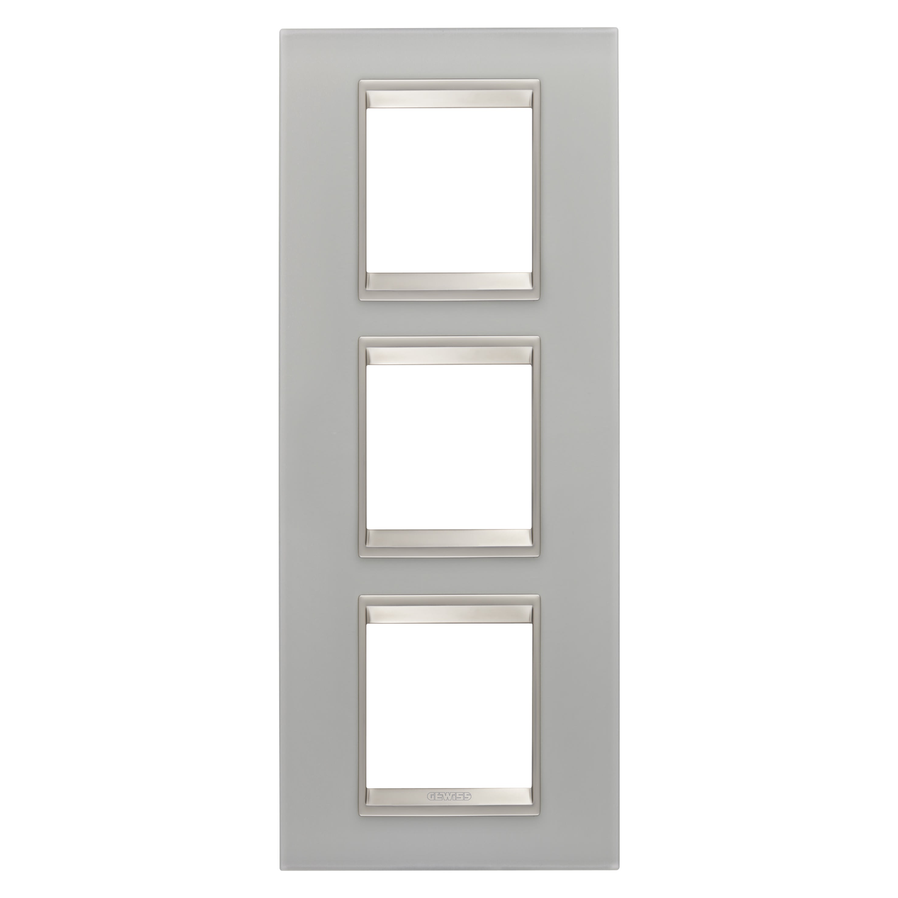 Gewiss - PLAQUE APPAREILLAGE LUX 2+2+2P V VERRE NATUREL - GW16227GT