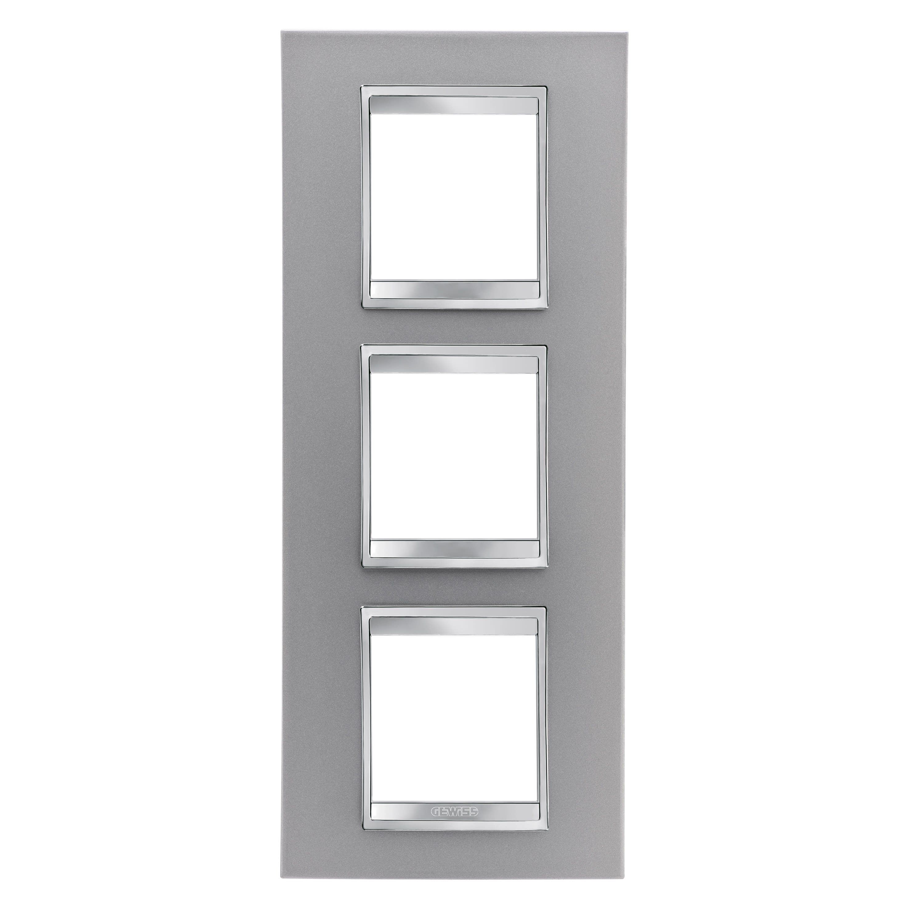 Gewiss - PLAQUE LUX INT. 2+2+2P V TITANE