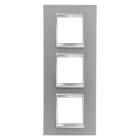 Gewiss - PLAQUE LUX INT. 2+2+2P V TITANE