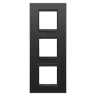 Gewiss - PLAQUE LUX 2+2+2P V MÉTAL NOIR