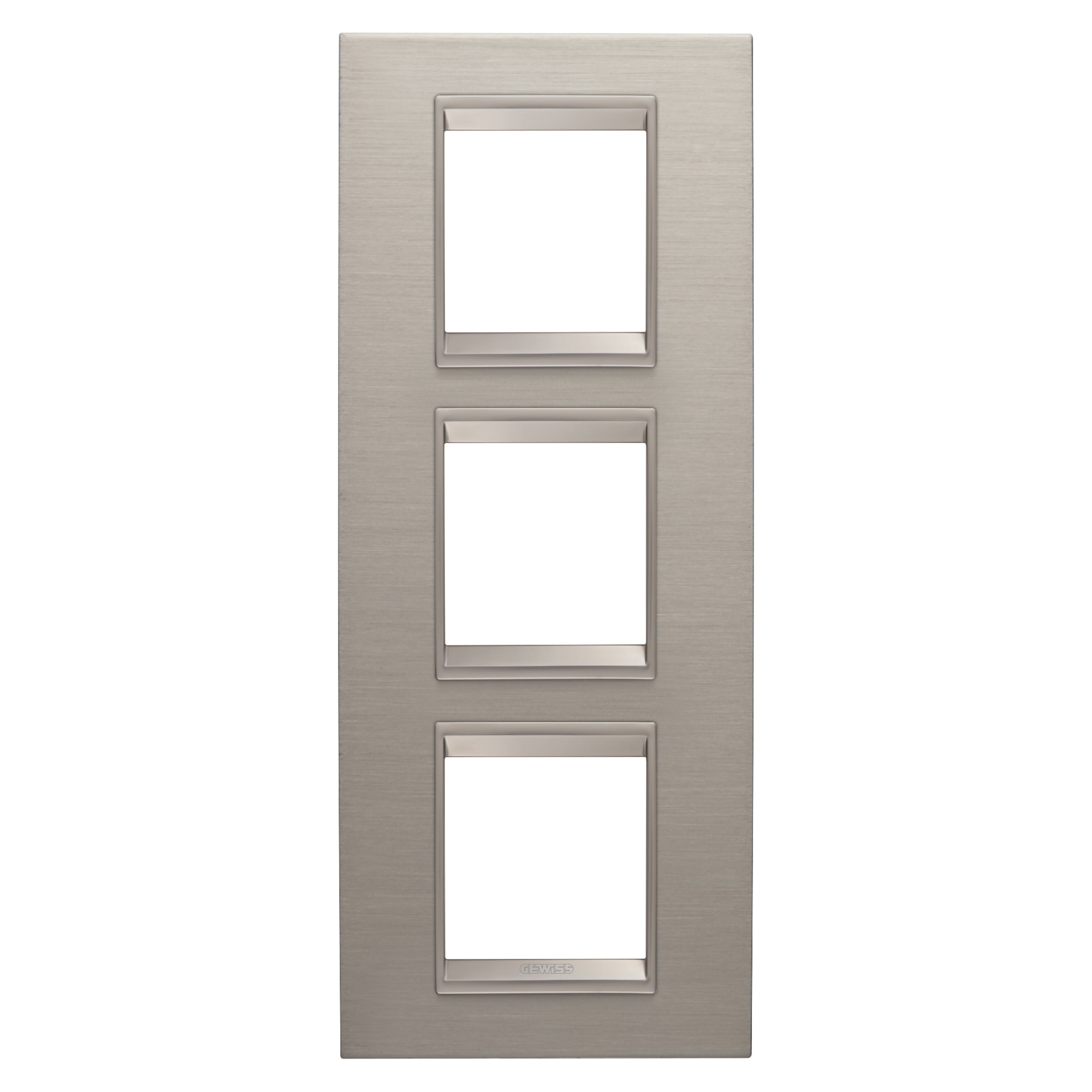 Gewiss - PLAQUE LUX 2+2+2P V MÉTAL ALUMINIUM