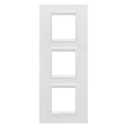 Gewiss - PLAQUE LUX 2+2+2P V MÉTAL BLANC SATIN