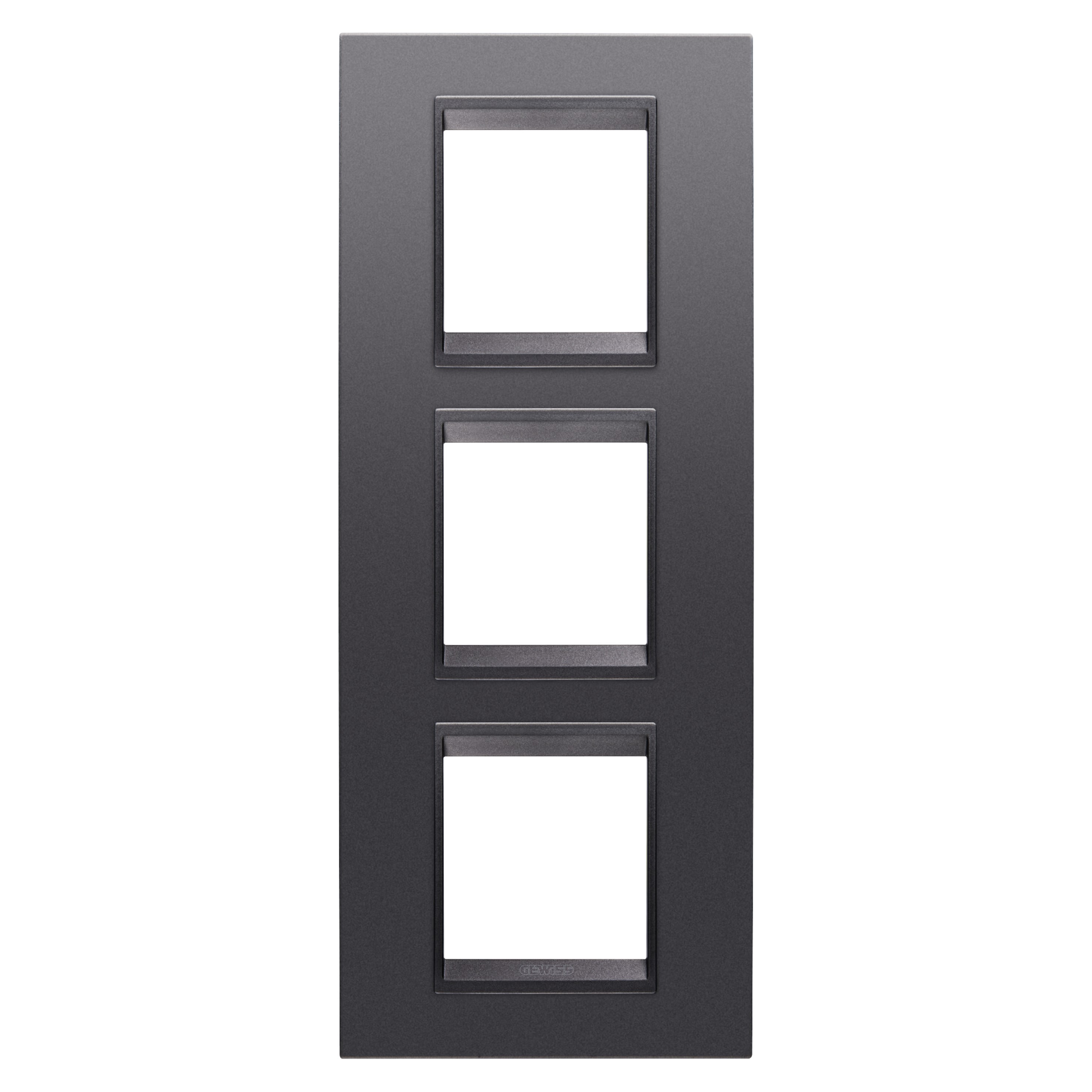 Gewiss - PLAQUE LUX 2+2+2P V ARDOISE ABSOLUE