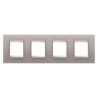 Gewiss - PLAQUE LUX 2+2+2+2P H VERRE GRIS PERLÉ