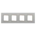 Gewiss - PLAQUE APPAREILLAGE LUX 2+2+2+2P H VERRE NATUREL - GW16228GT