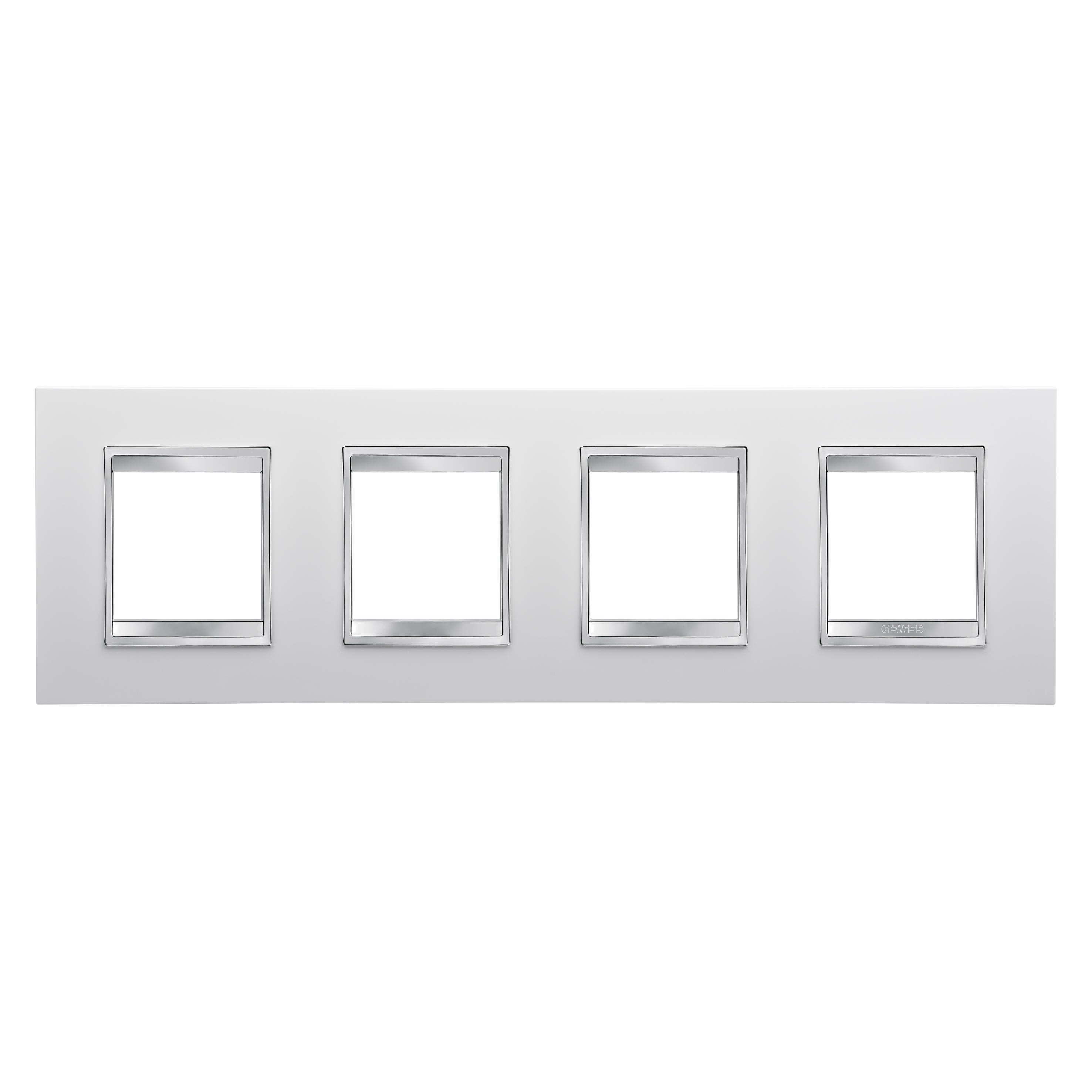 Gewiss - PLAQUE LUX INT. 2+2+2+2P H BL CRÈME