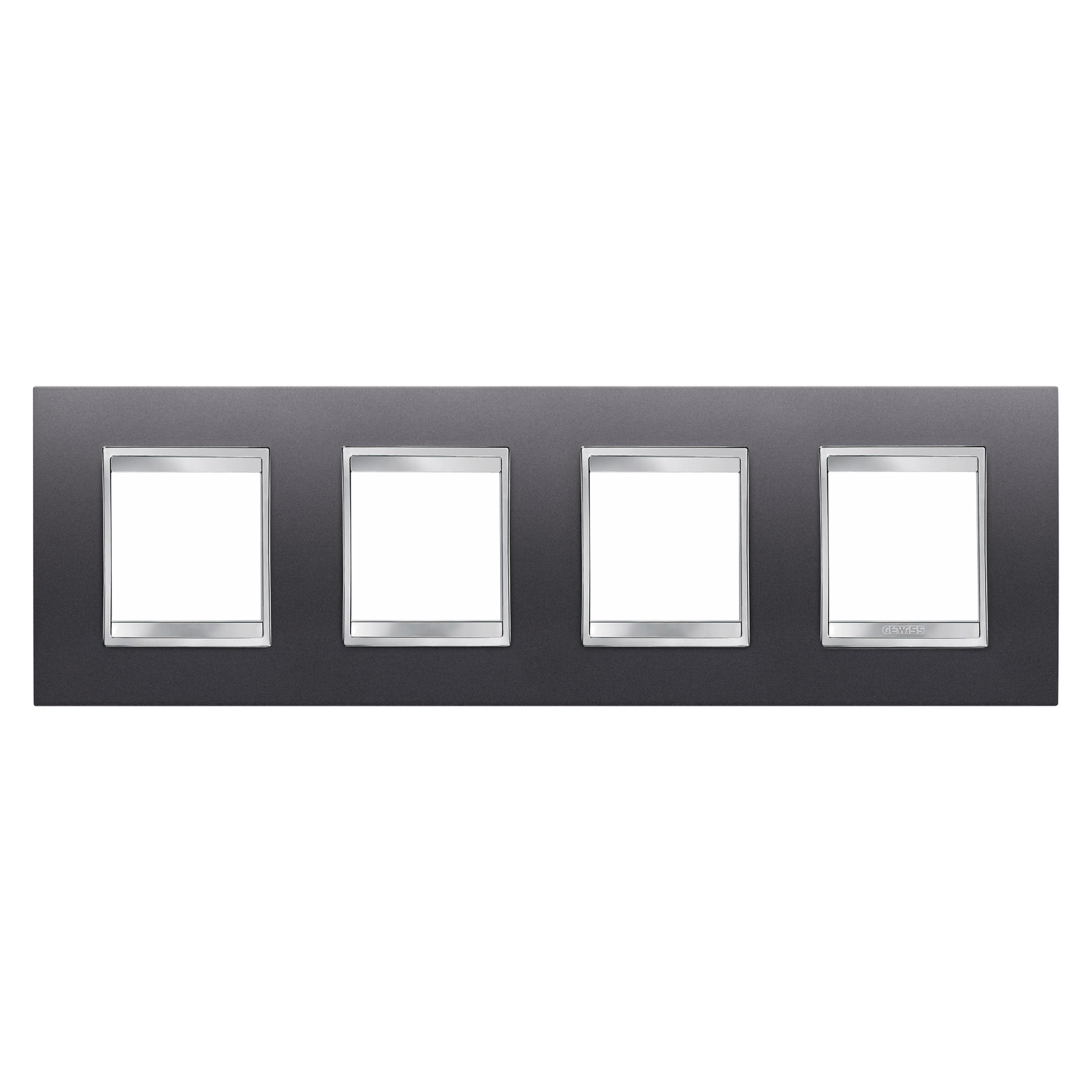 Gewiss - PLAQUE LUX INT. 2+2+2+2P H ARDOISE