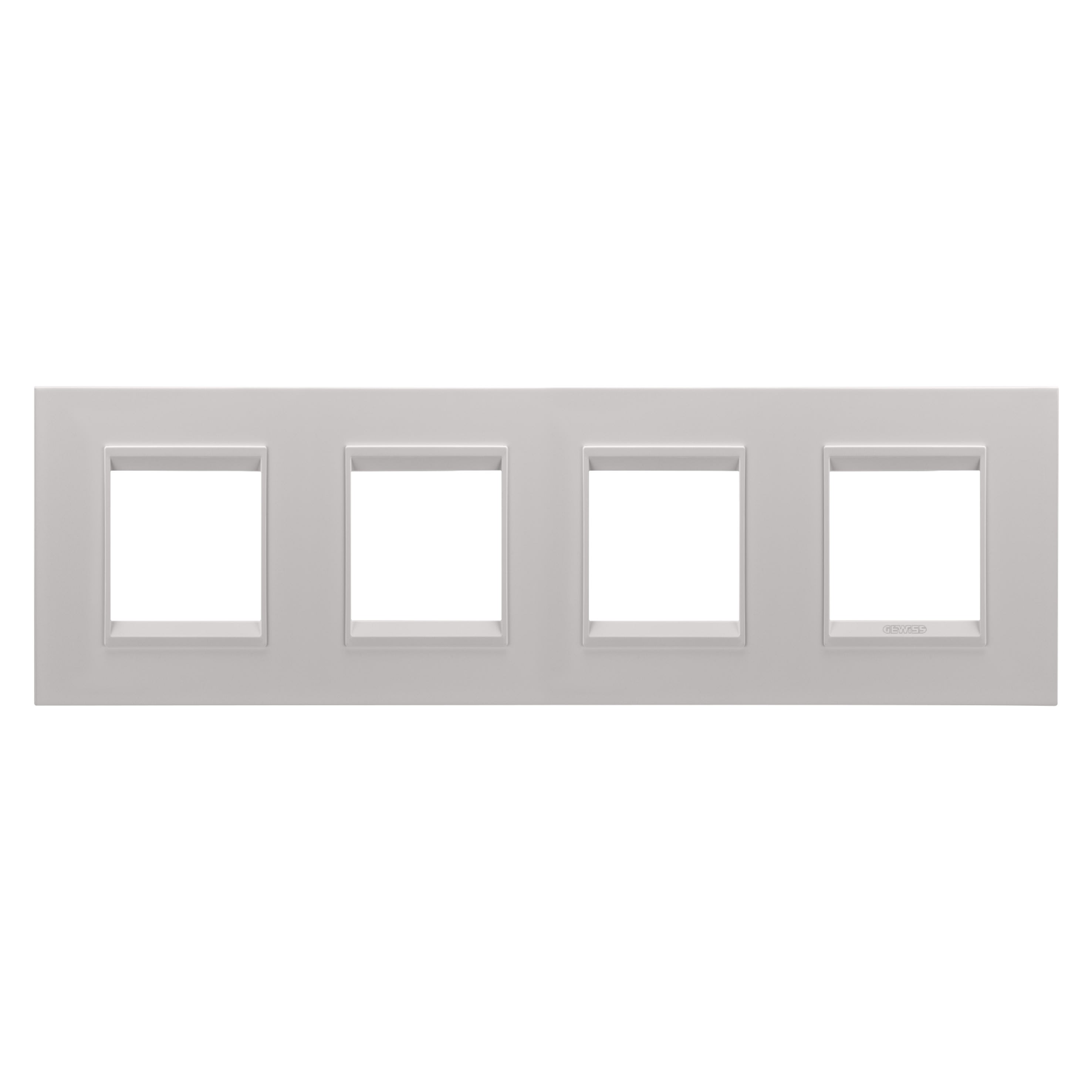 Gewiss - PLAQUE LUX 2+2+2+2P H MÉTAL BEIGE