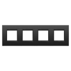 Gewiss - PLAQUE APPAREILLAGE LUX 2+2+2+2P H MÉTAL NOIR - GW16228XM