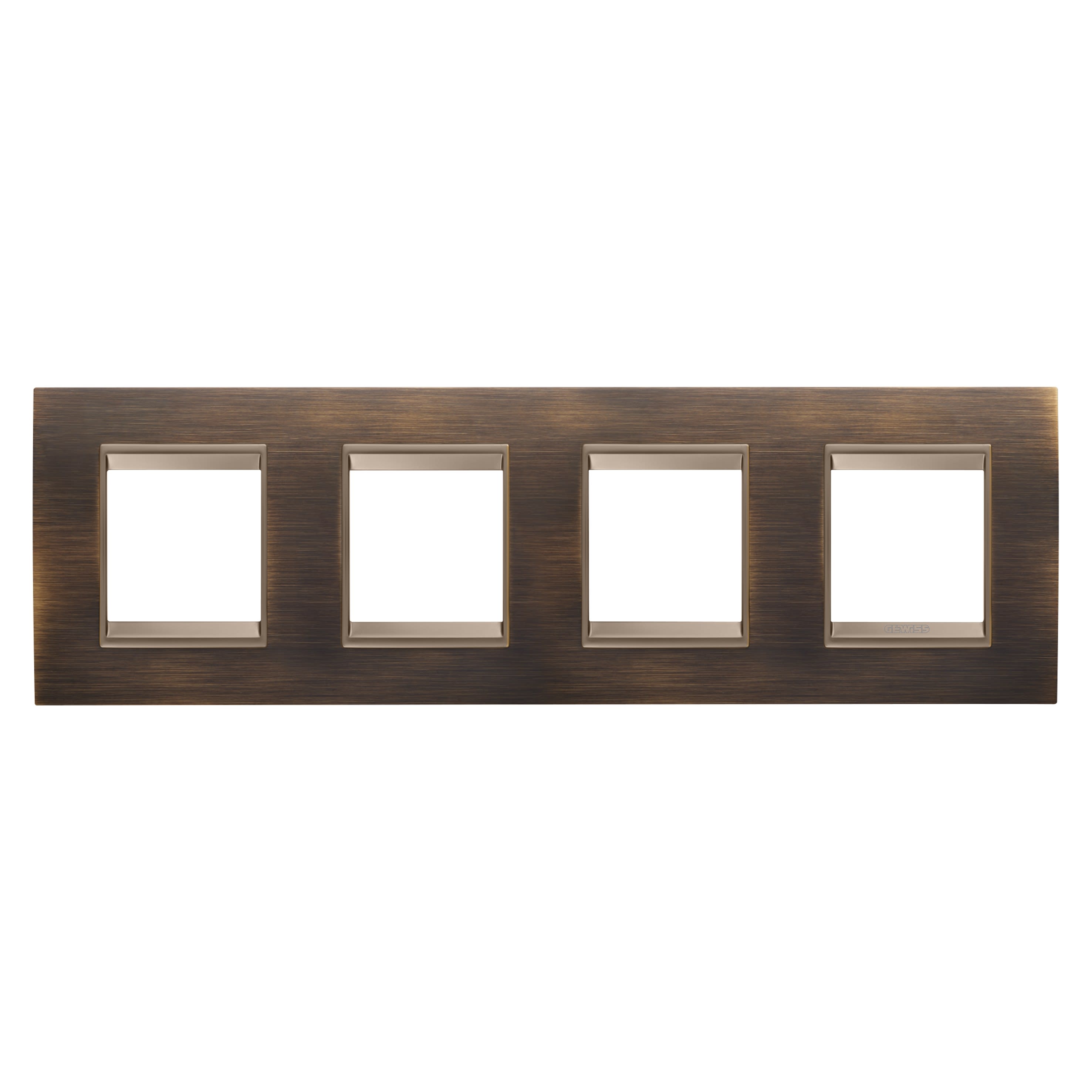 Gewiss - PLAQUE LUX 2+2+2+2P H MÉTAL LAITON