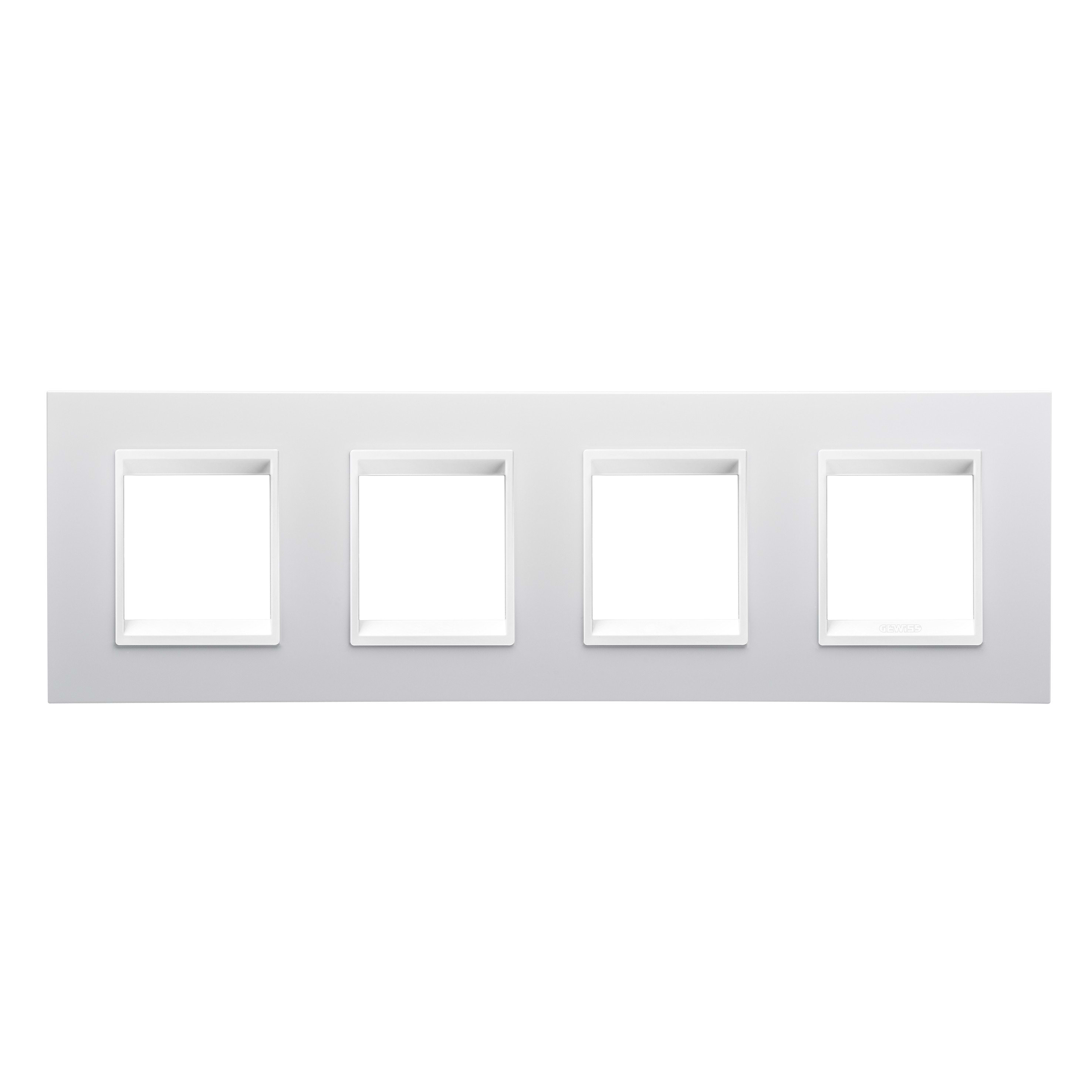 Gewiss - PLAQUE APPAREILLAGE LUX INT. 2+2+2+2P H.MONOCHROME BL - GW16228YB