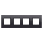 Gewiss - PLAQUE APPAREILLAGE LUX 2+2+2+2P H NOIR TONER LAVY - GW16228YN