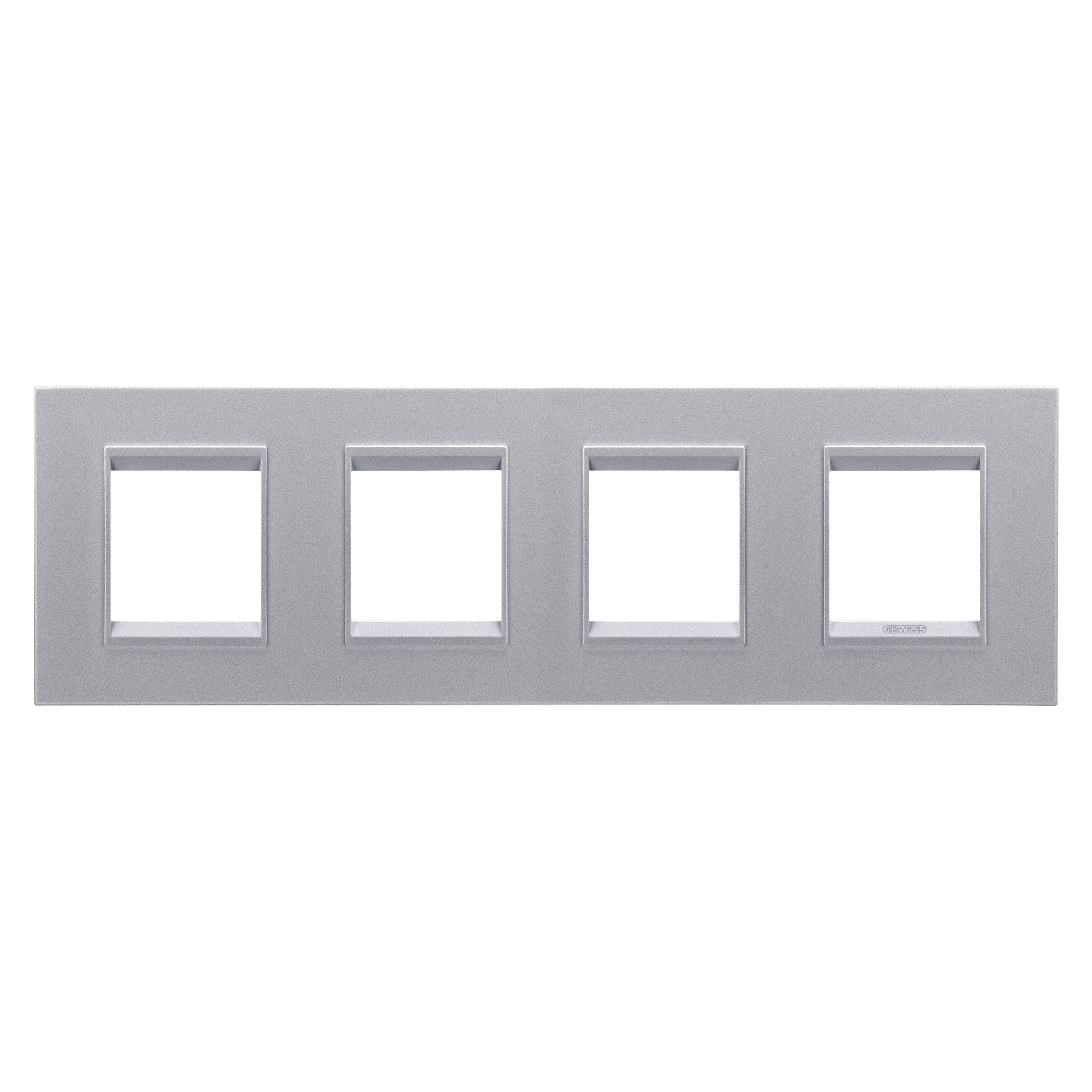 Gewiss - PLAQUE APPAREILLAGE LUX 2+2+2+2P H TITANE - GW16228YT