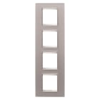 Gewiss - PLAQUE LUX 2+2+2+2P V VERRE GRIS PERLÉ