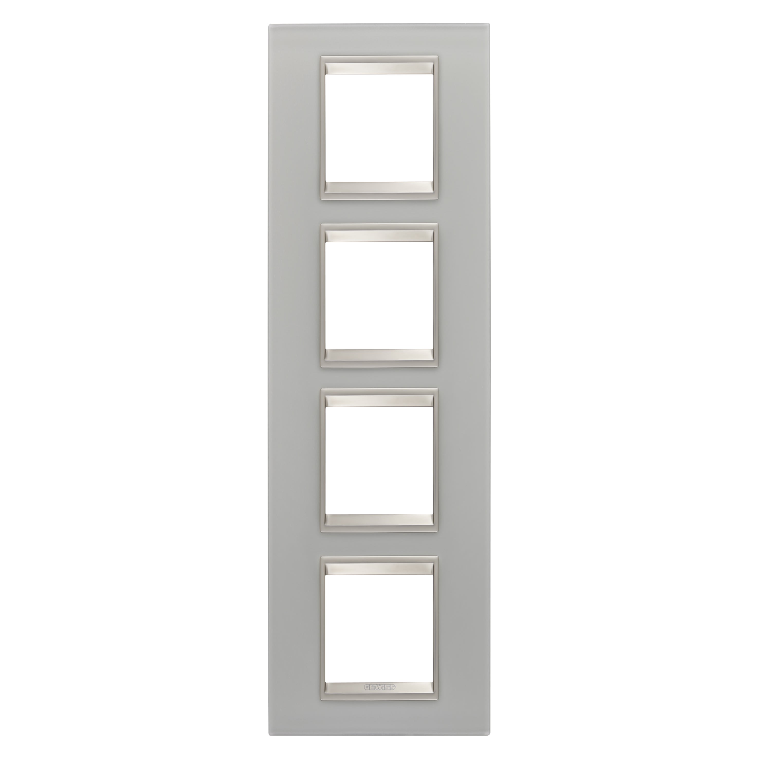 Gewiss - PLAQUE LUX 2+2+2+2P V VERRE NATUREL