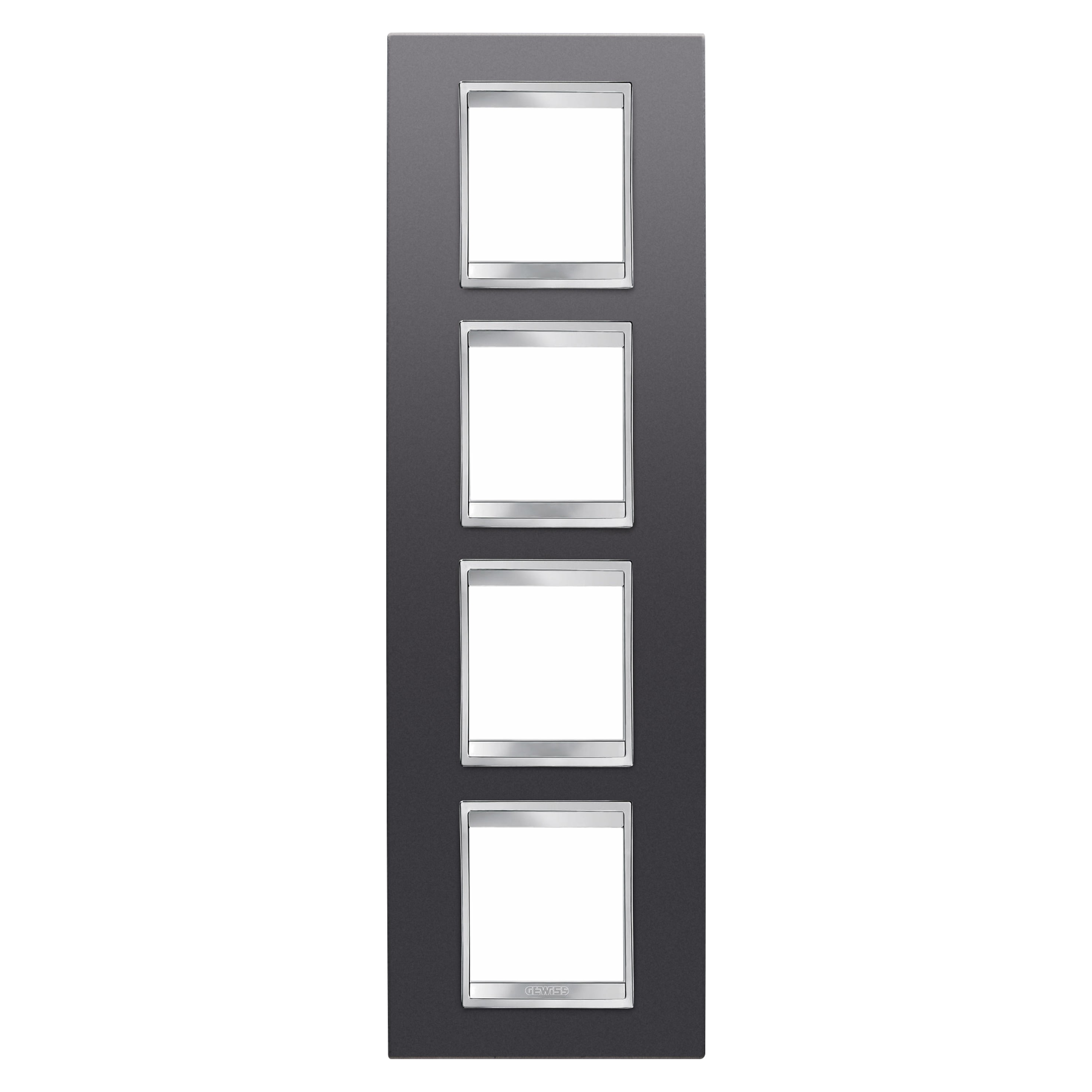 Gewiss - PLAQUE LUX INT. 2+2+2+2P V ARDOISE