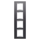 Gewiss - PLAQUE LUX INT. 2+2+2+2P V ARDOISE
