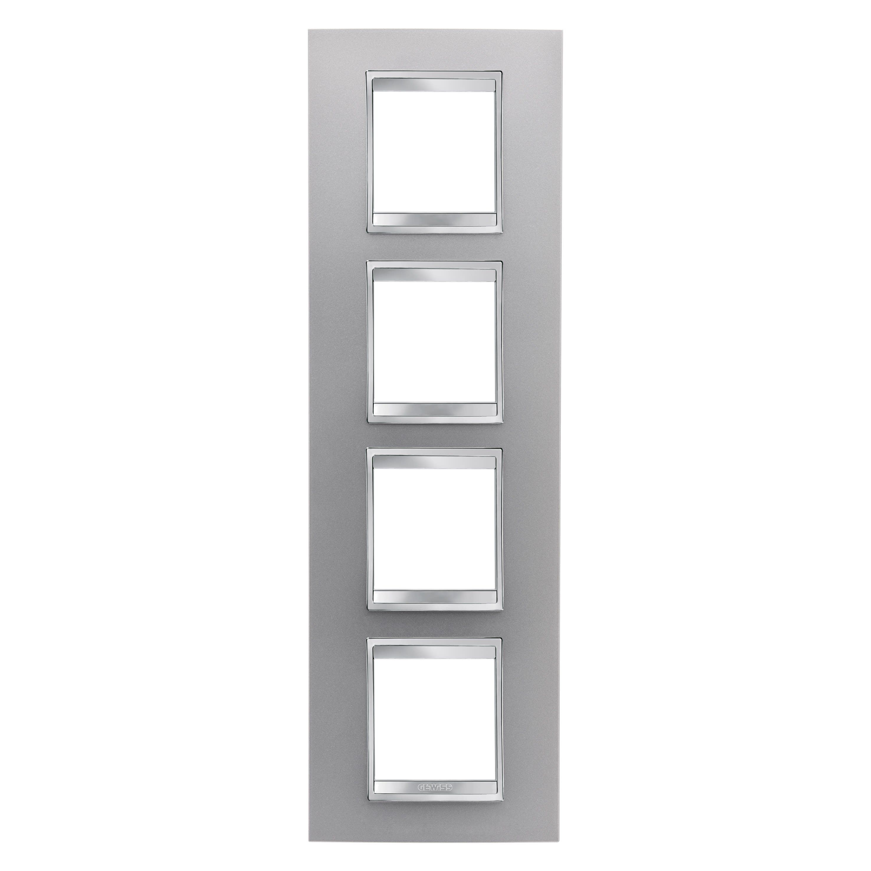 Gewiss - PLAQUE LUX INT. 2+2+2+2P V TITANE