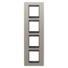 Gewiss - PLAQUE APPAREILLAGE LUX 2+2+2+2P V MÉTAL ALUMINIUM - GW16229WS