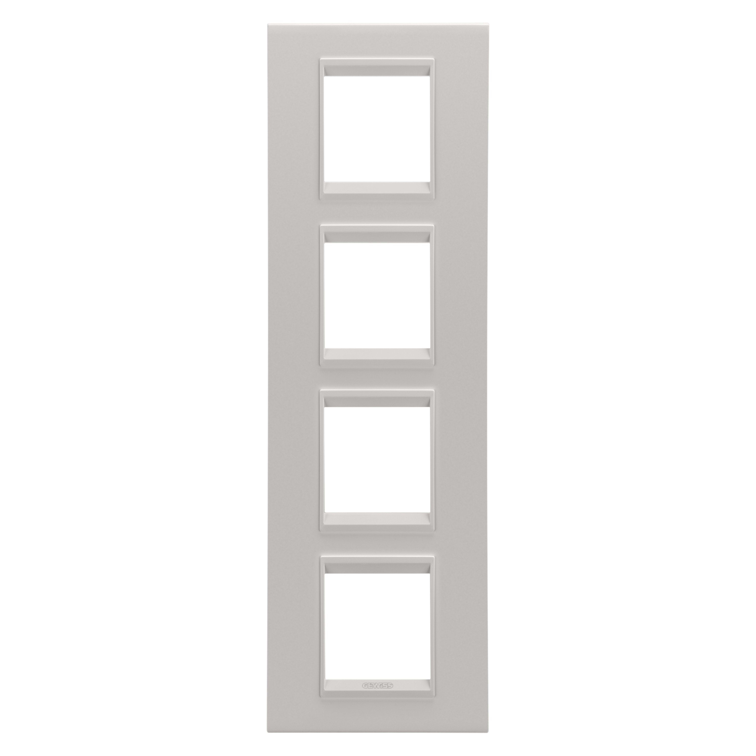 Gewiss - PLAQUE APPAREILLAGE LUX 2+2+2+2P V MÉTAL BEIGE - GW16229XL