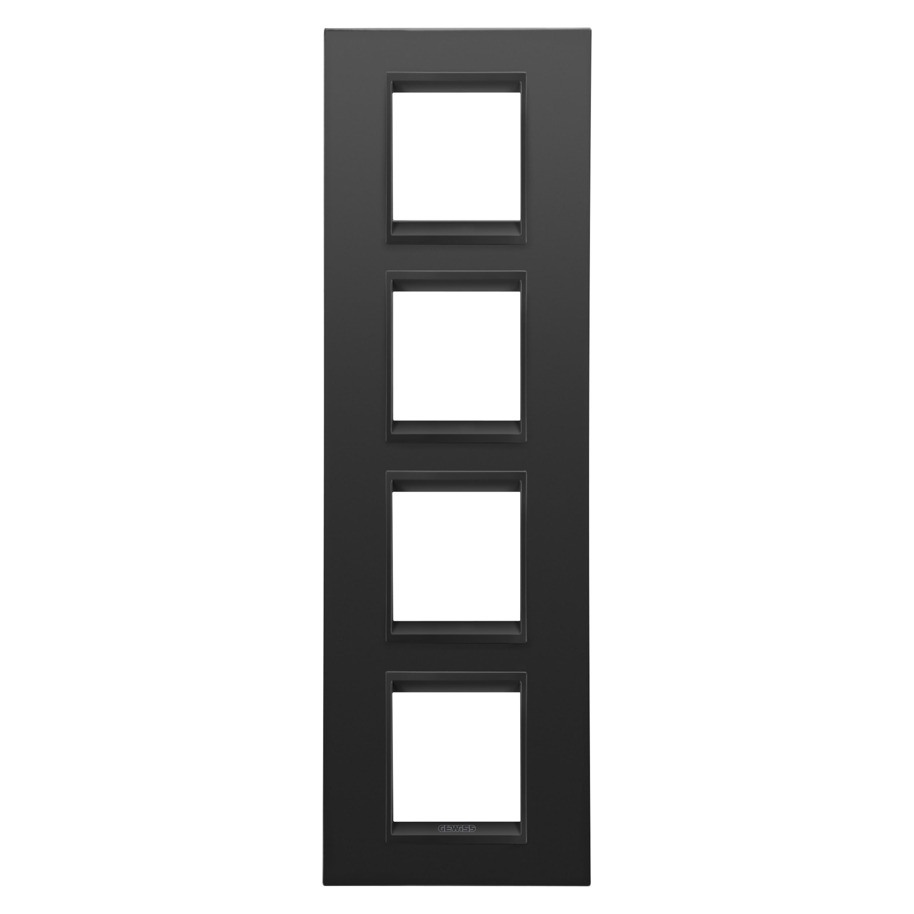 Gewiss - PLAQUE LUX 2+2+2+2P V MÉTAL NOIR