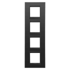 Gewiss - PLAQUE LUX 2+2+2+2P V MÉTAL NOIR