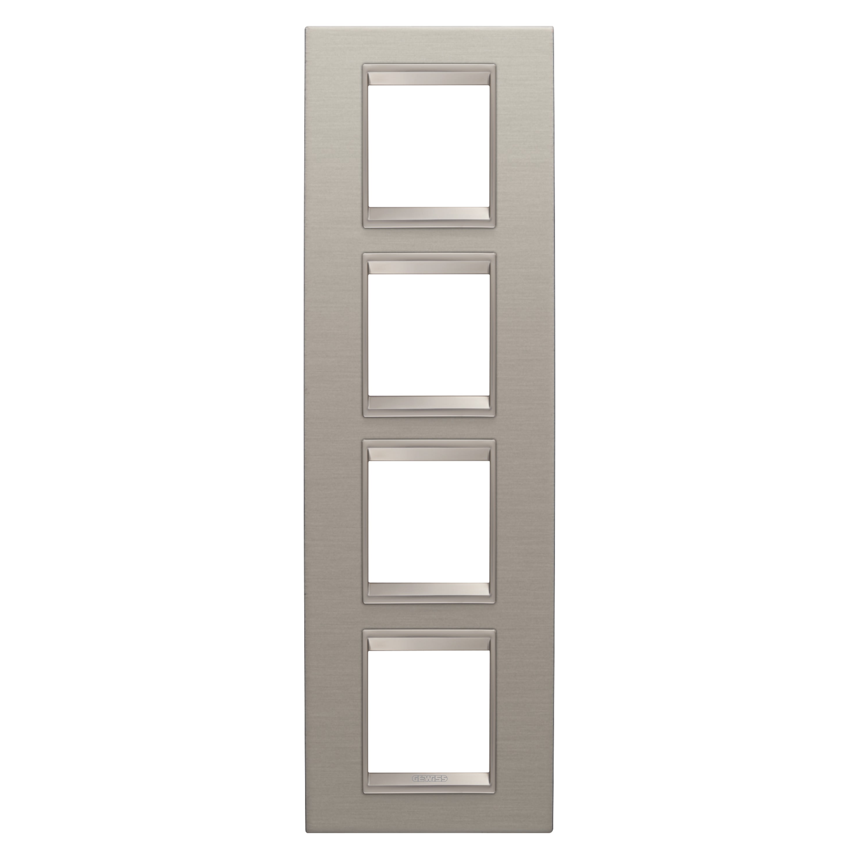 Gewiss - PLAQUE LUX 2+2+2+2P V MÉTAL ALUMINIUM