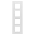 Gewiss - PLAQUE LUX 2+2+2+2P V MÉTAL BLANC SATIN