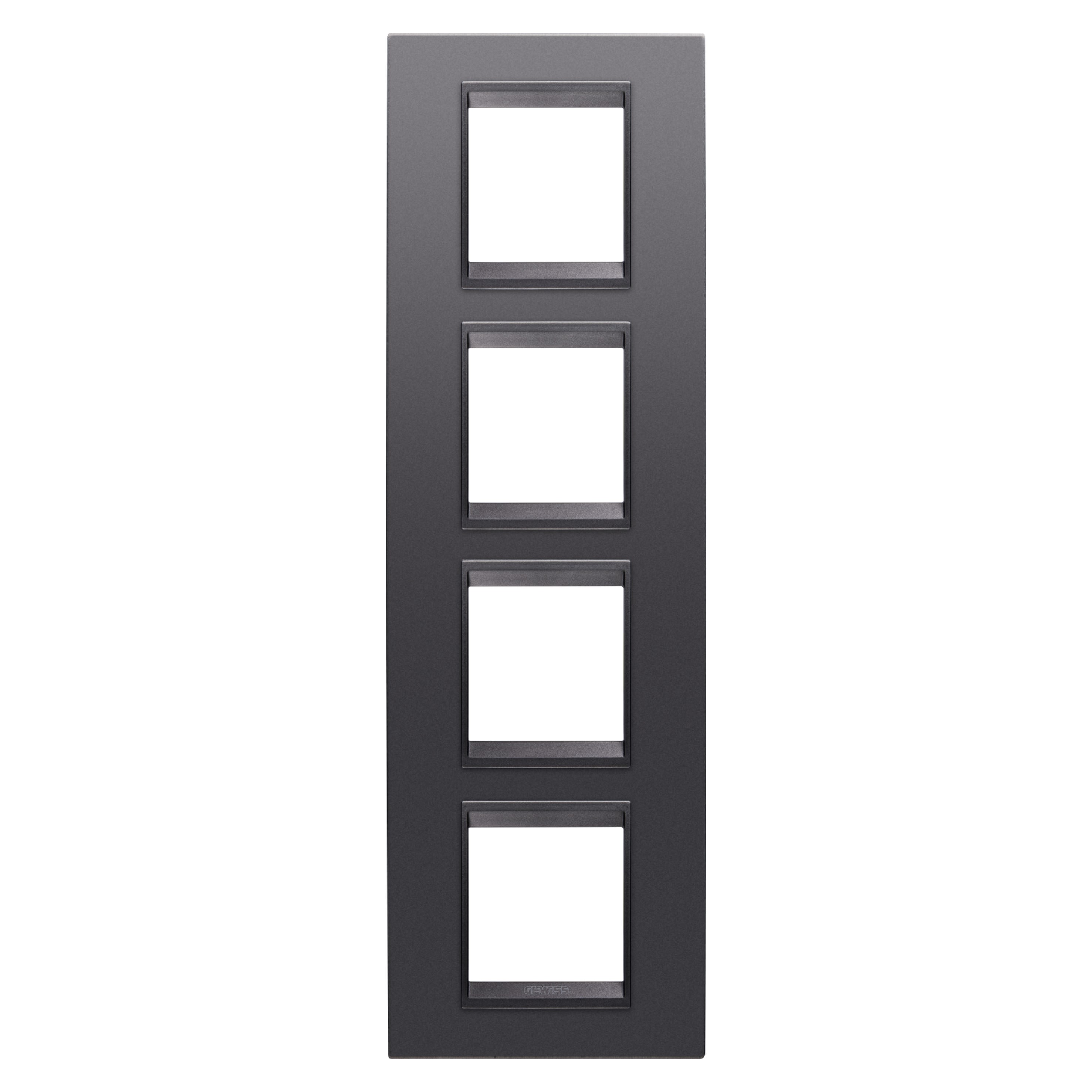 Gewiss - PLAQUE LUX 2+2+2+2P V ARDOISE ABSOLUE