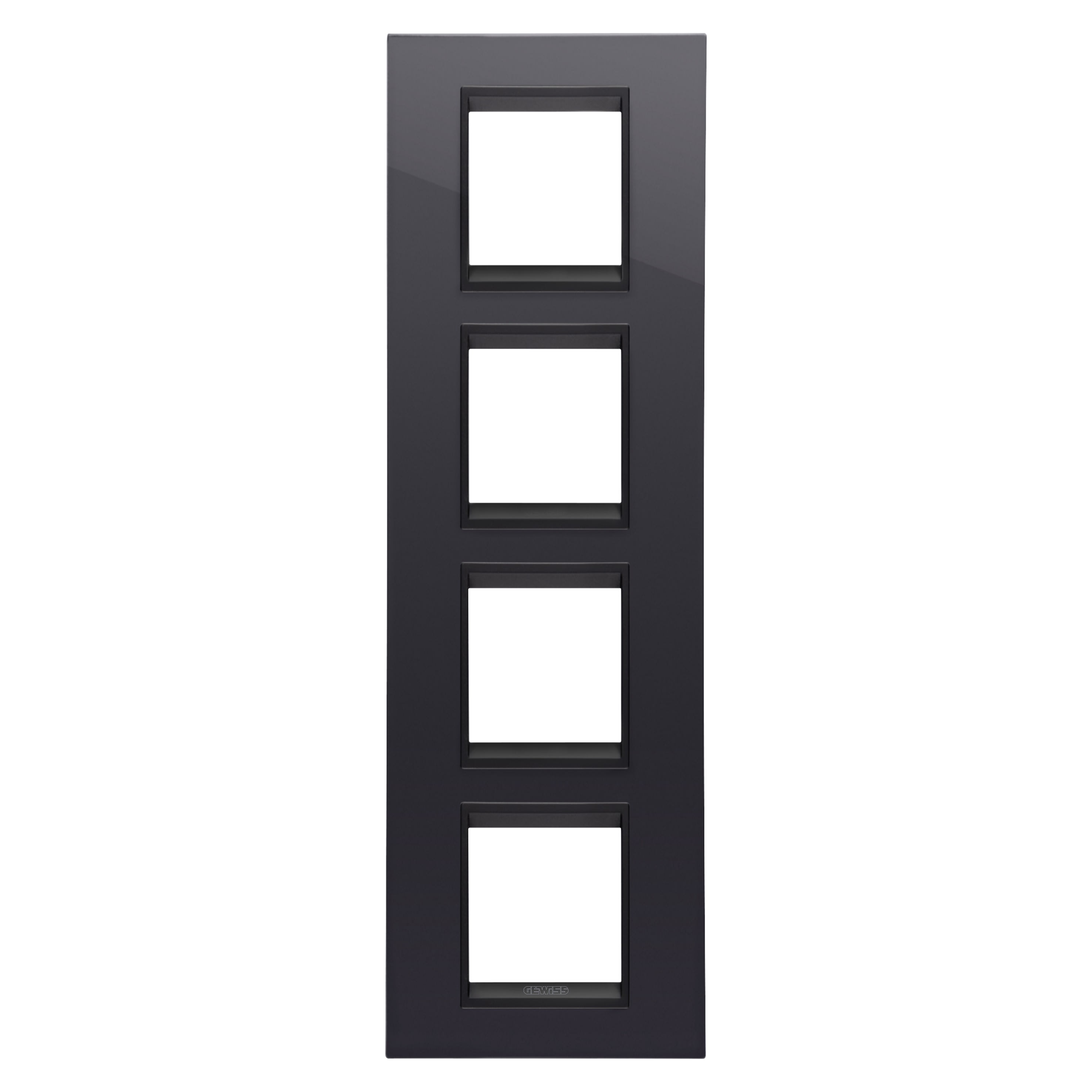 Gewiss - PLAQUE LUX 2+2+2+2P V NOIR TONER LAVY