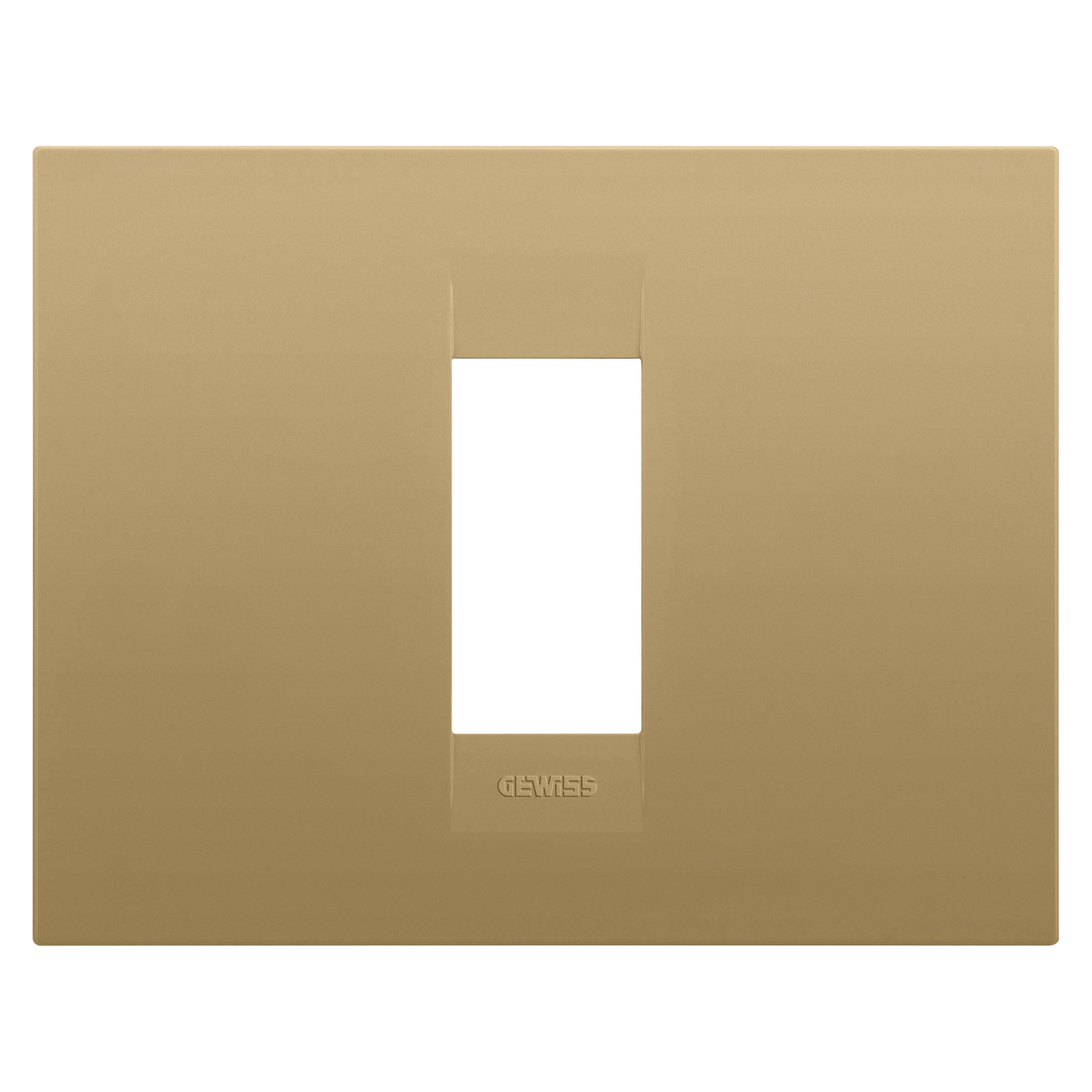 Gewiss - PLAQUE GEO RECTANGULAIRE 1P OR