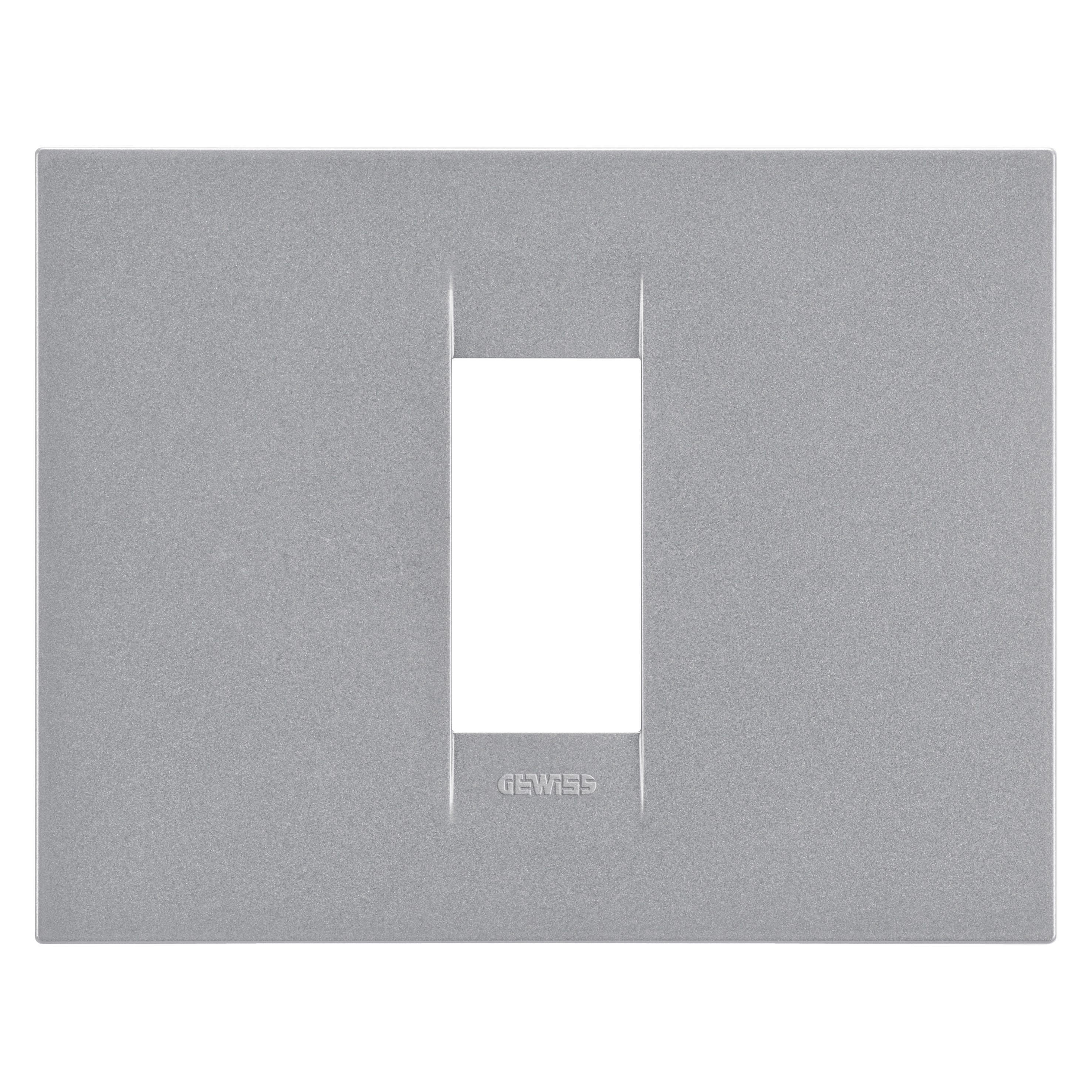 Gewiss - PLAQUE APPAREILLAGE GEO 1P TITANE - GW16401VT