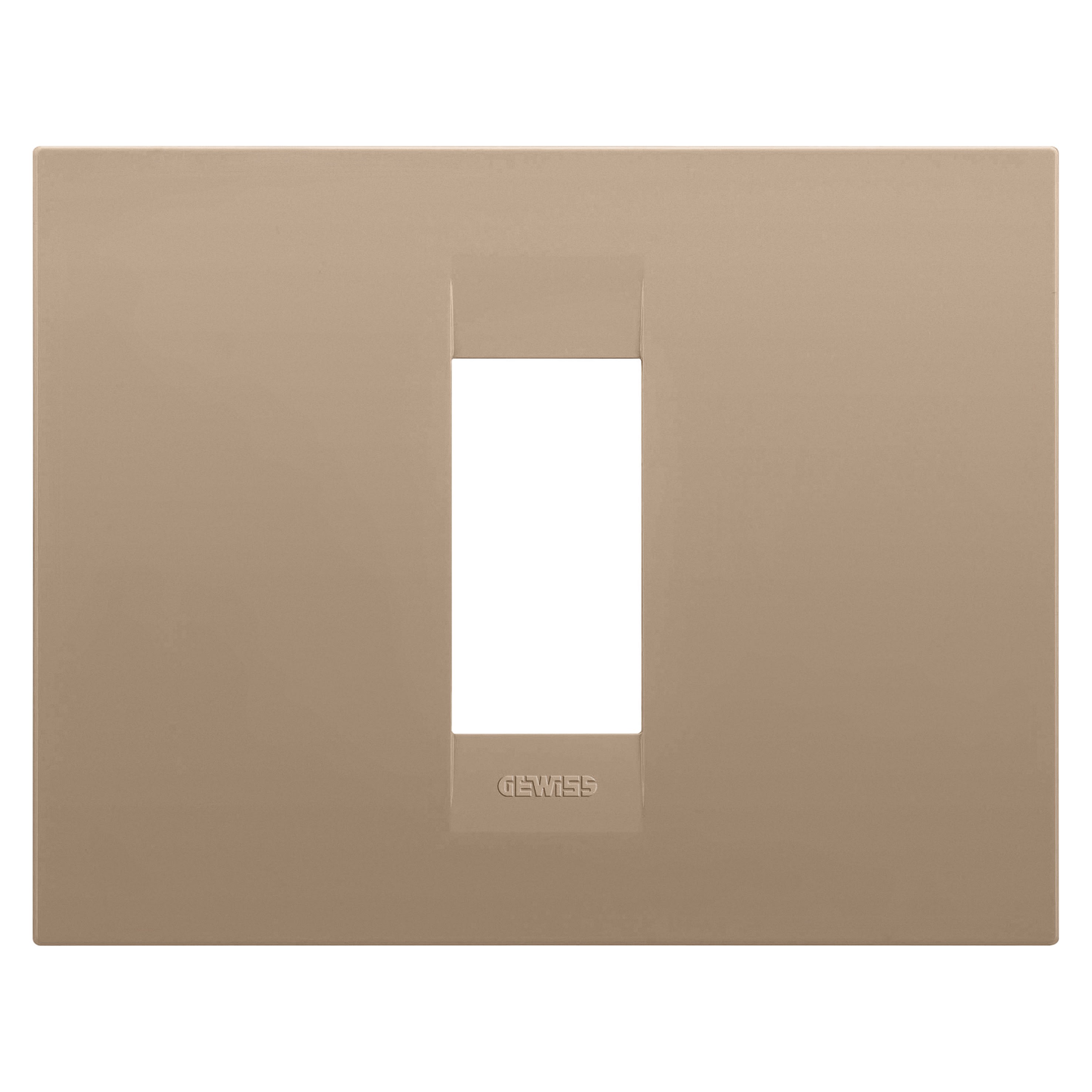 Gewiss - PLAQUE GEO RECTANGULAIRE 1P CUIVRE DOUX