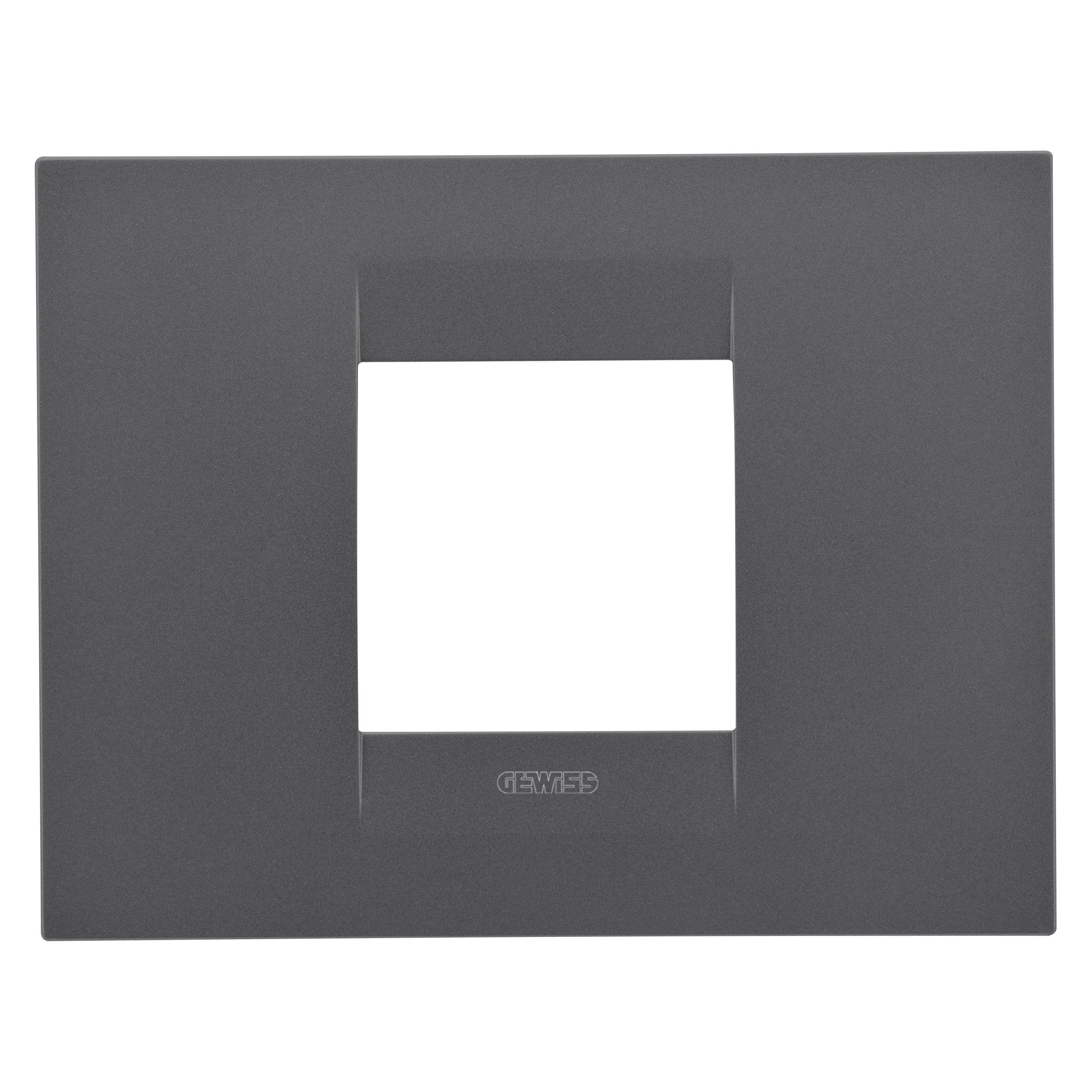 Gewiss - PLACCA GEO 2P NERO SATINATO