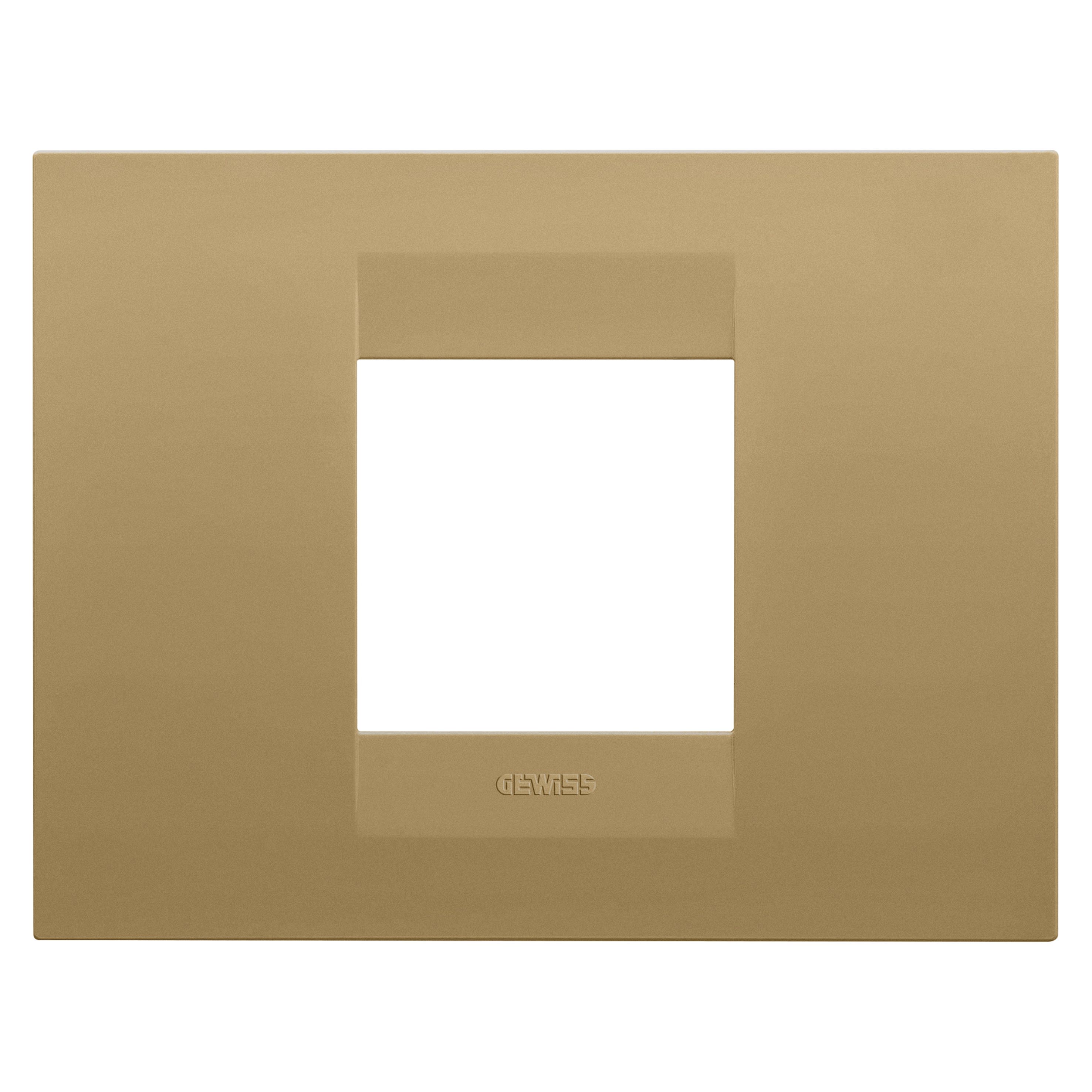 Gewiss - PLAQUE GEO RECTANGULAIRE 2P OR