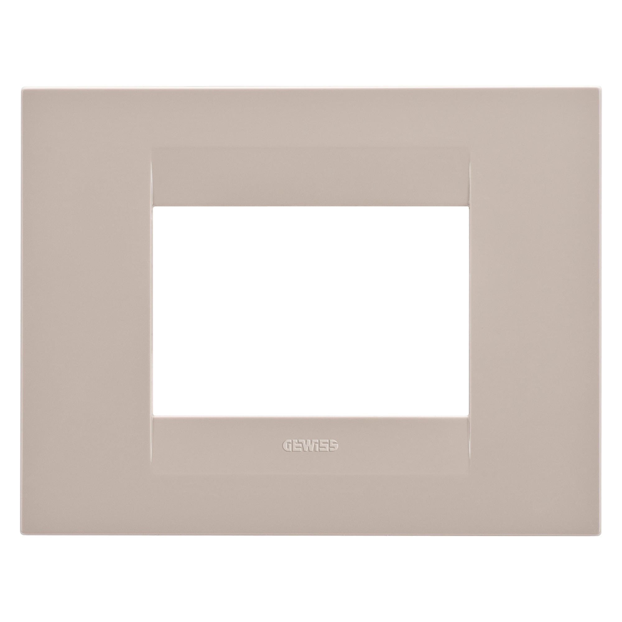 Gewiss - PLAQUE APPAREILLAGE GEO 3P CHANVRE - GW16403TC
