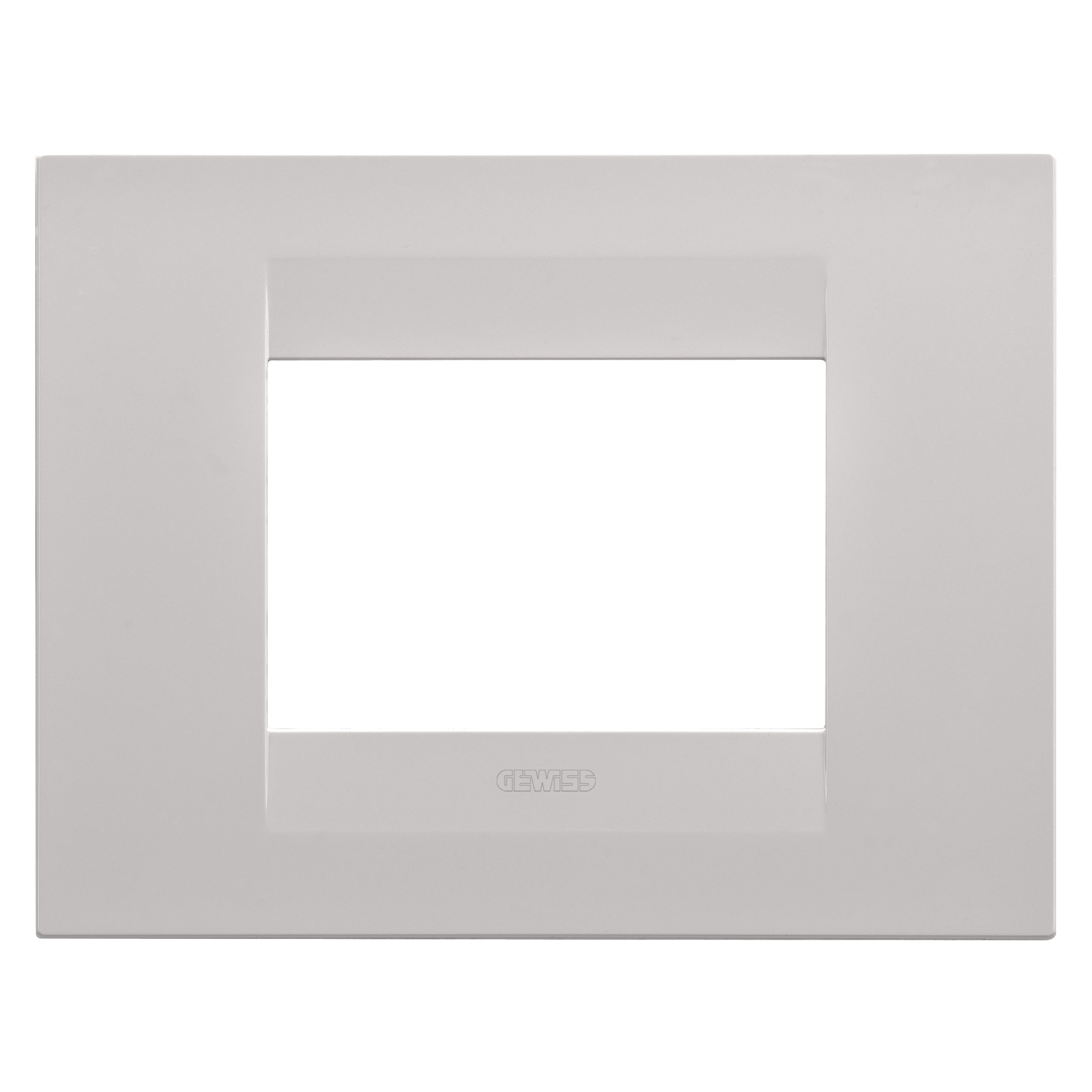 Gewiss - PLAQUE APPAREILLAGE GEO 3P NATUREL BEIGE SATIN - GW16403VL