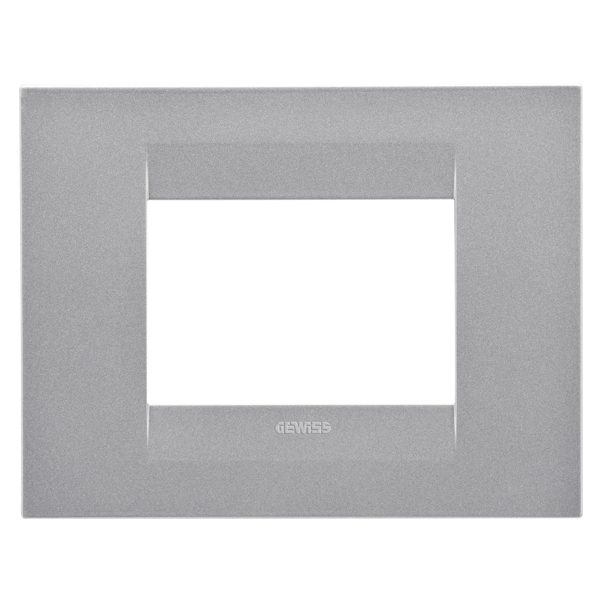 Gewiss - PLAQUE APPAREILLAGE GEO 3P TITANE - GW16403VT