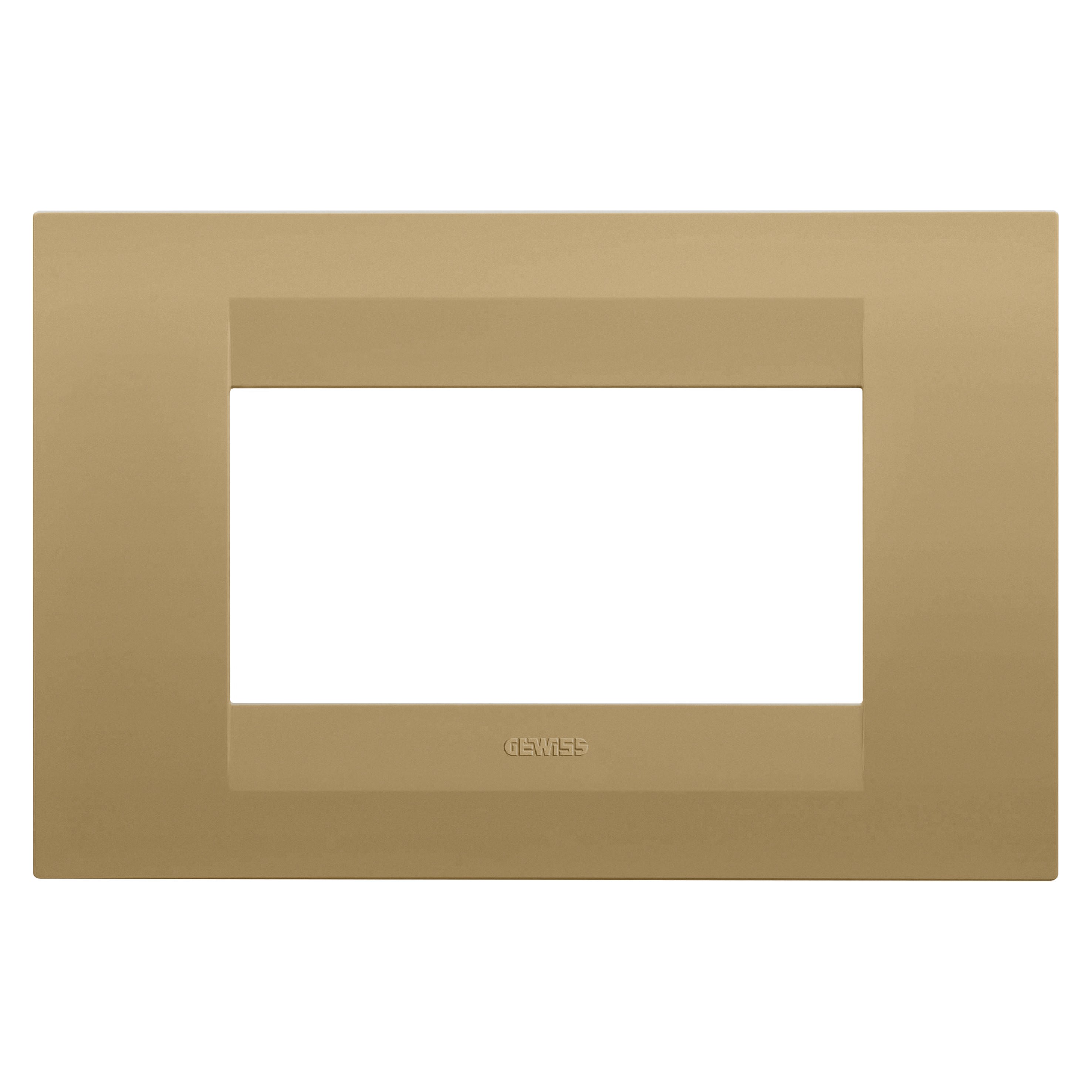 Gewiss - PLAQUE APPAREILLAGE GEO RECTANGULAIRE 4P OR - GW16404VO
