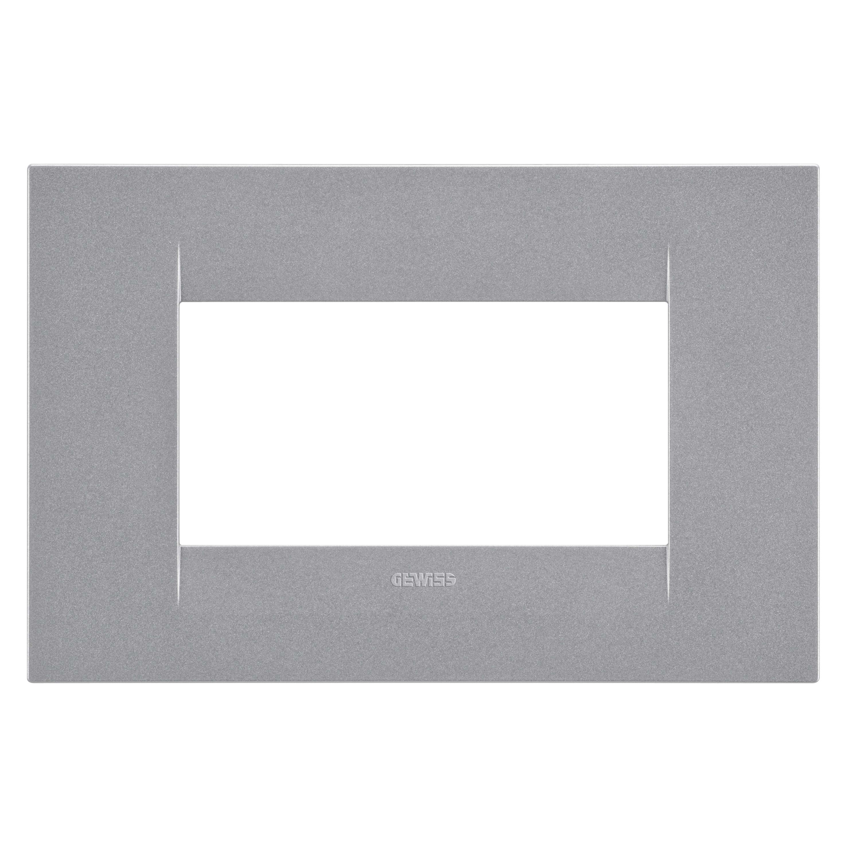 Gewiss - PLAQUE APPAREILLAGE GEO 4P TITANE - GW16404VT