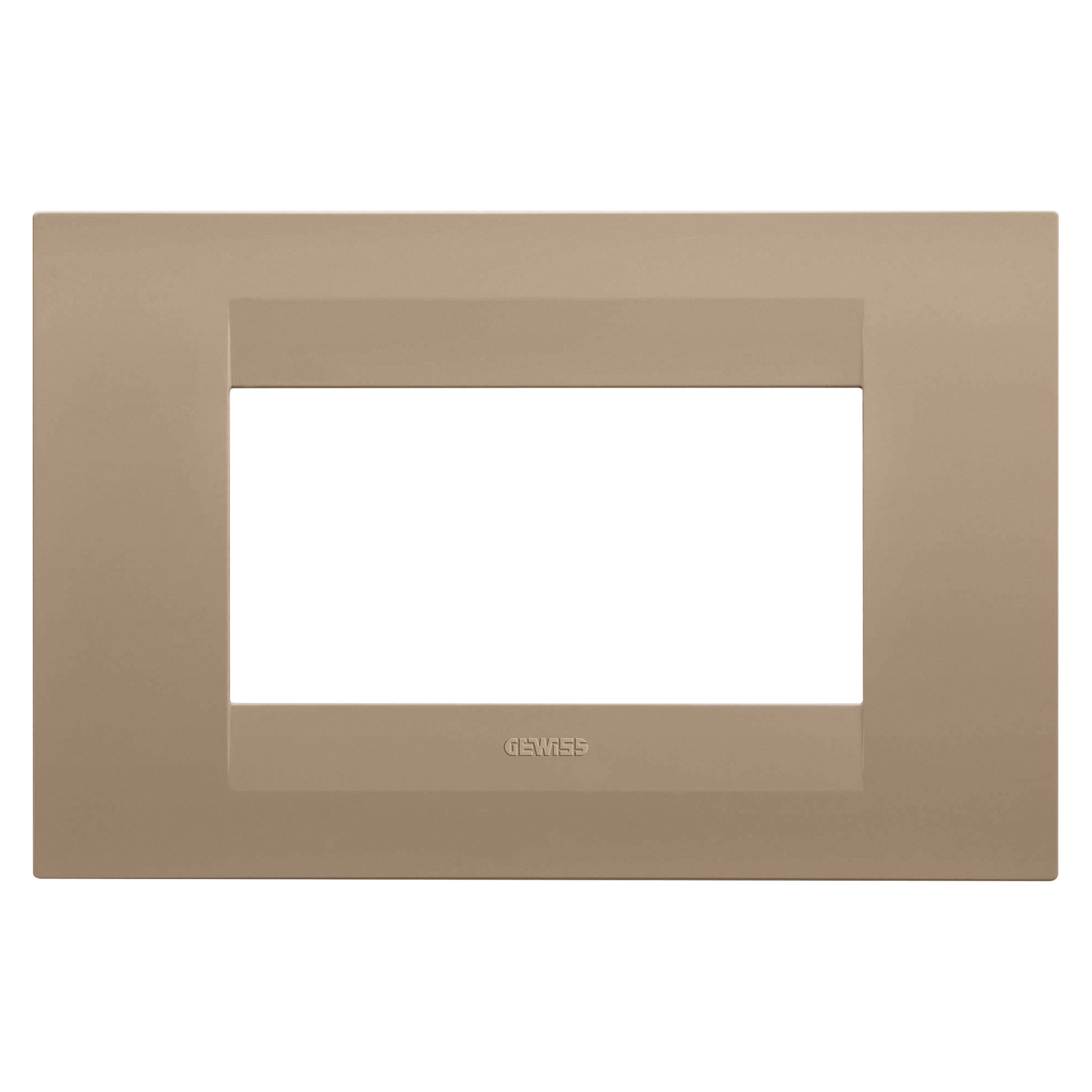 Gewiss - PLAQUE GEO RECTANGULAIRE 4P CUIVRE DOUX