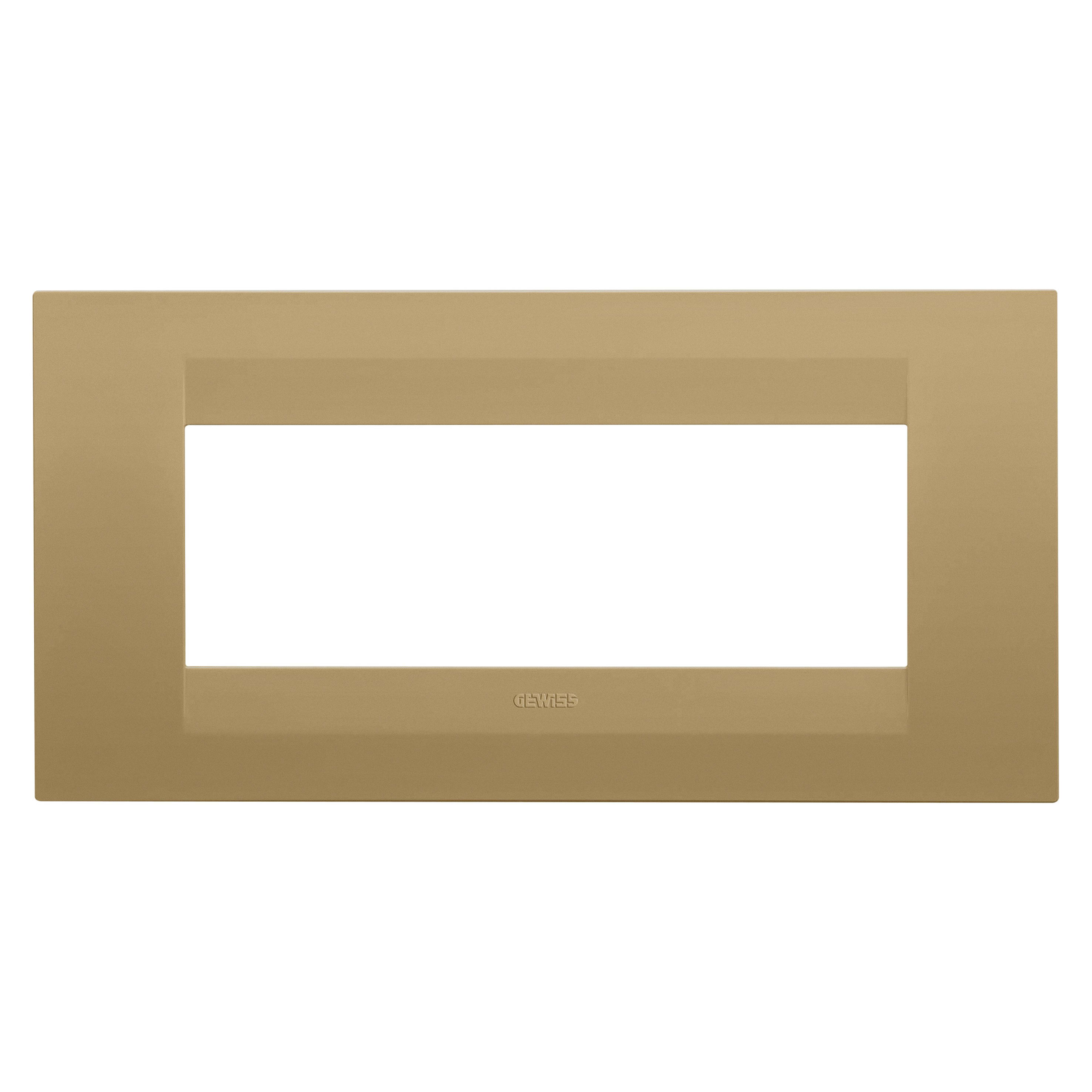 Gewiss - PLAQUE APPAREILLAGE GEO RECTANGULAIRE 6P OR - GW16406VO