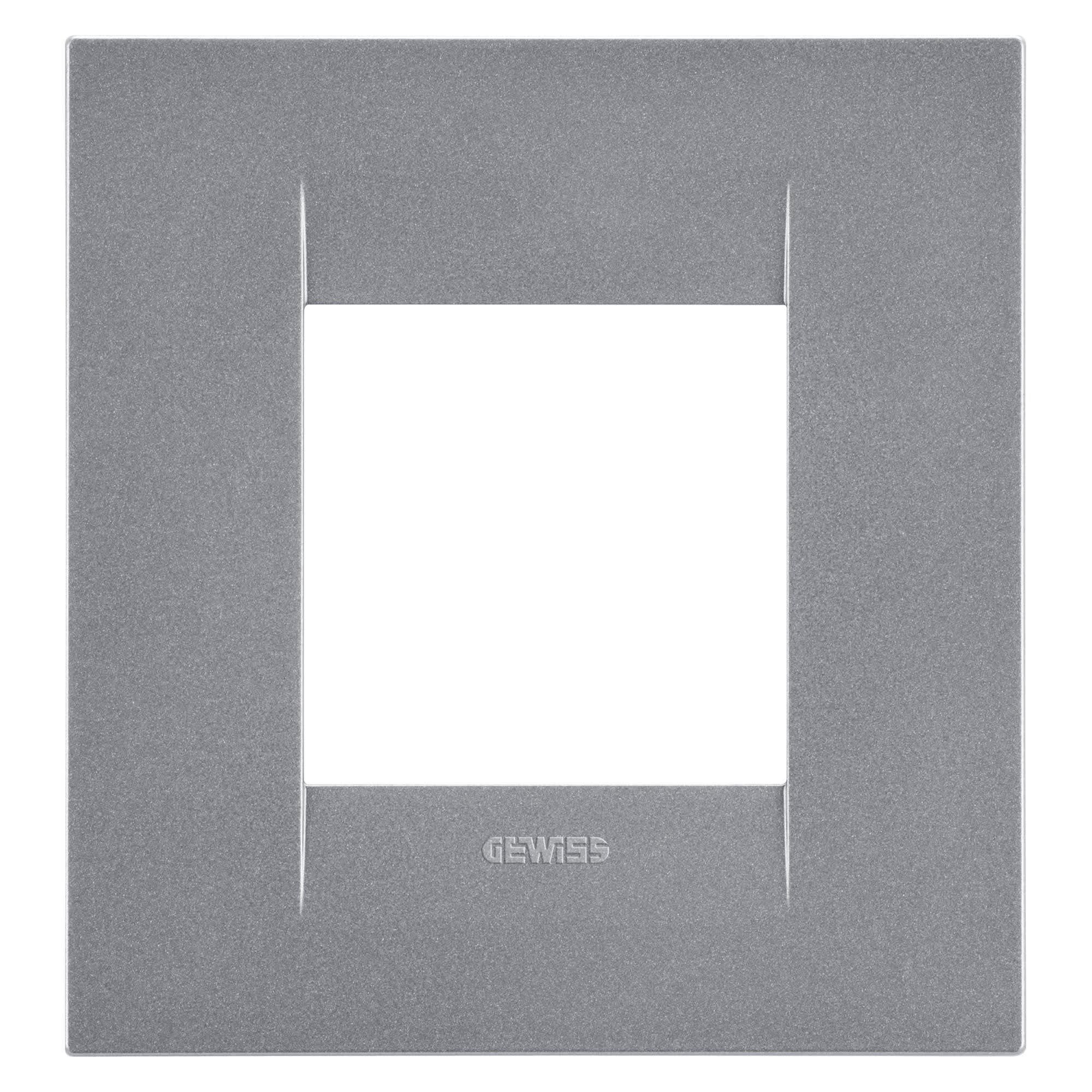 Gewiss - PLAQUE APPAREILLAGE GEO INT. 2P TITANE - GW16422VT