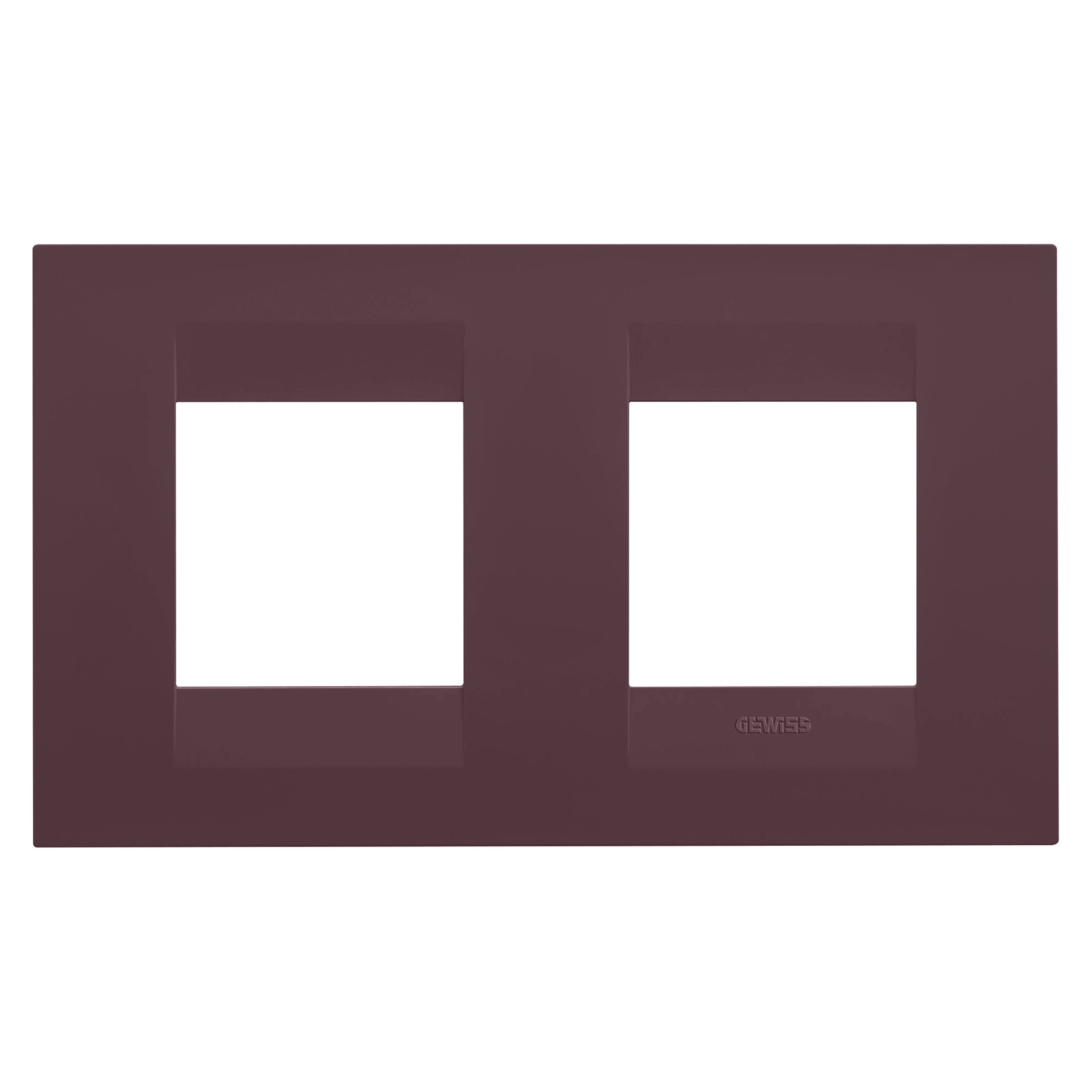 Gewiss - PLAQUE APPAREILLAGE GEO 2+2P H ROUGE TOSCANE - GW16423VD